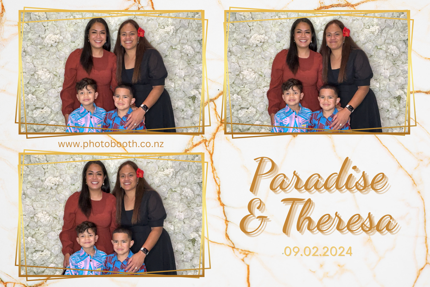 Paradise and Theresa's Wedding | View more photos from the event at gallery.photobooth.co.nz/u/SelfieCentral/Paradise-and-Theresas-Wedding
