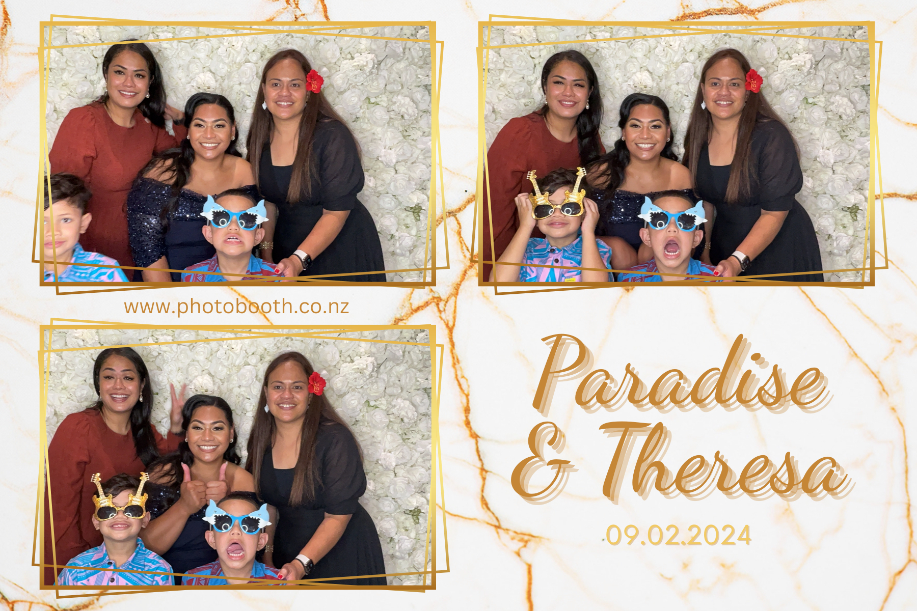 Paradise and Theresa's Wedding | View more photos from the event at gallery.photobooth.co.nz/u/SelfieCentral/Paradise-and-Theresas-Wedding