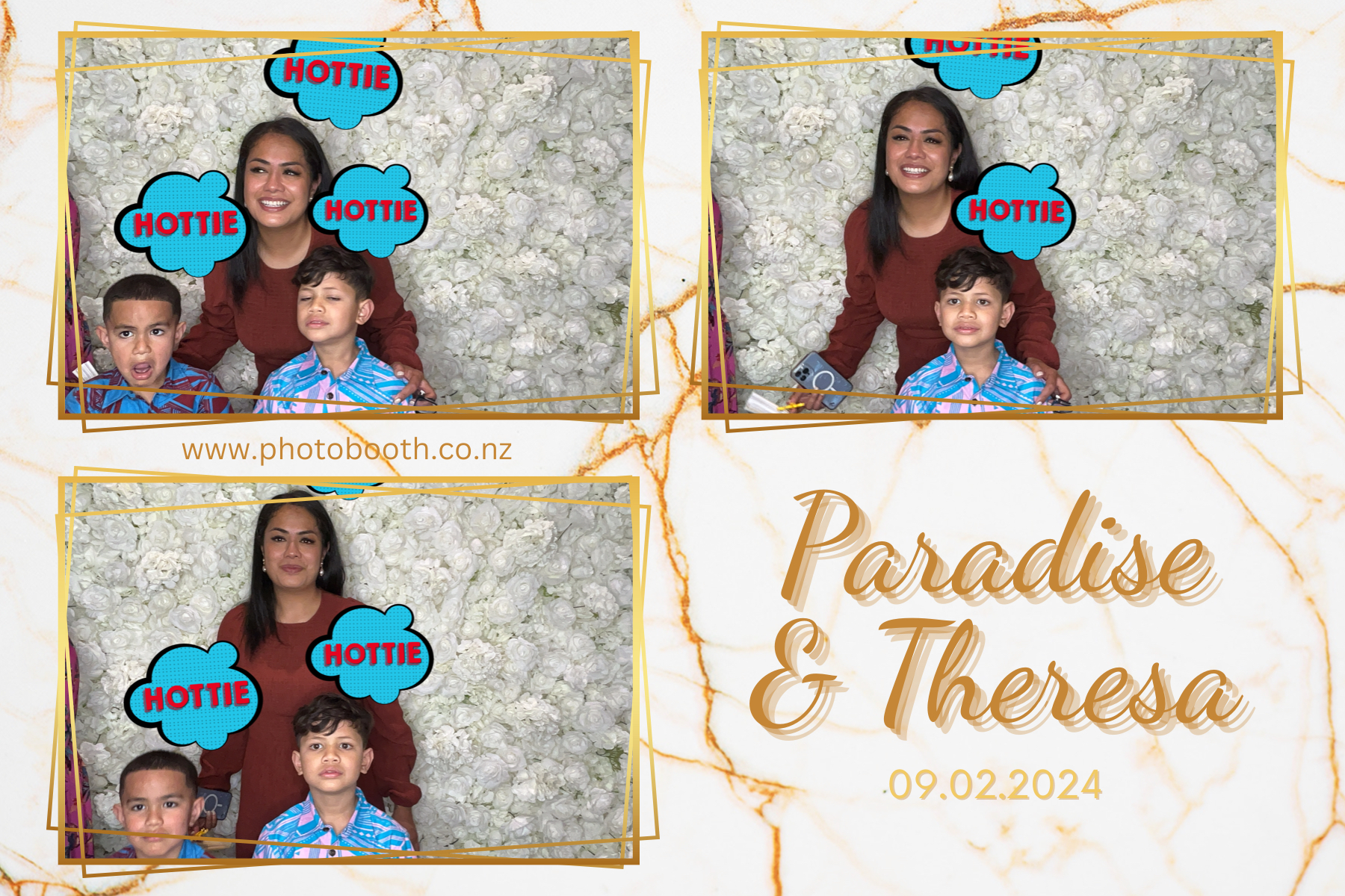 Paradise and Theresa's Wedding | View more photos from the event at gallery.photobooth.co.nz/u/SelfieCentral/Paradise-and-Theresas-Wedding
