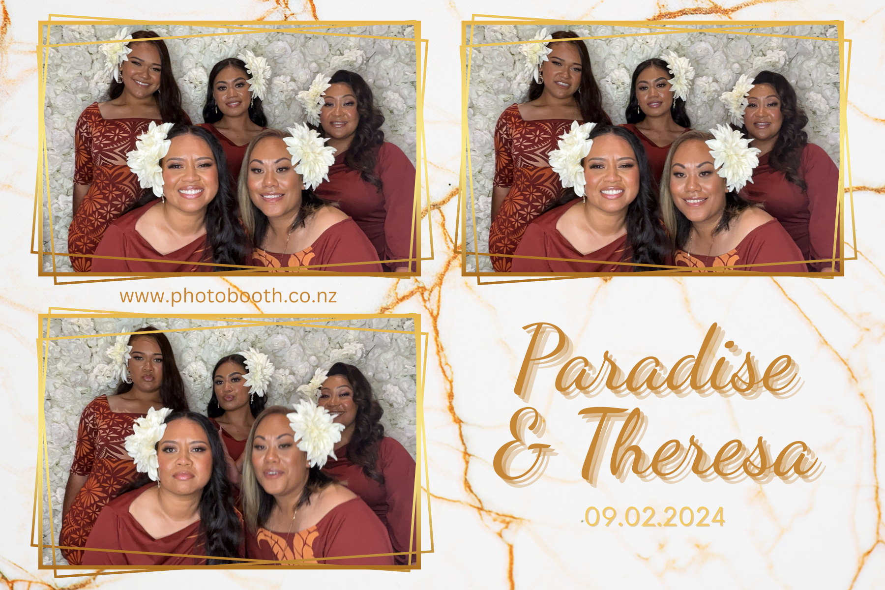 Paradise and Theresa's Wedding | View more photos from the event at gallery.photobooth.co.nz/u/SelfieCentral/Paradise-and-Theresas-Wedding