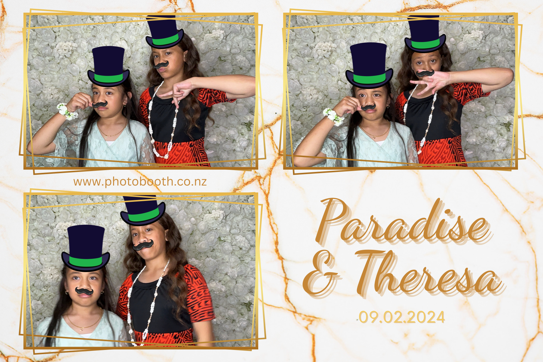 Paradise and Theresa's Wedding | View more photos from the event at gallery.photobooth.co.nz/u/SelfieCentral/Paradise-and-Theresas-Wedding