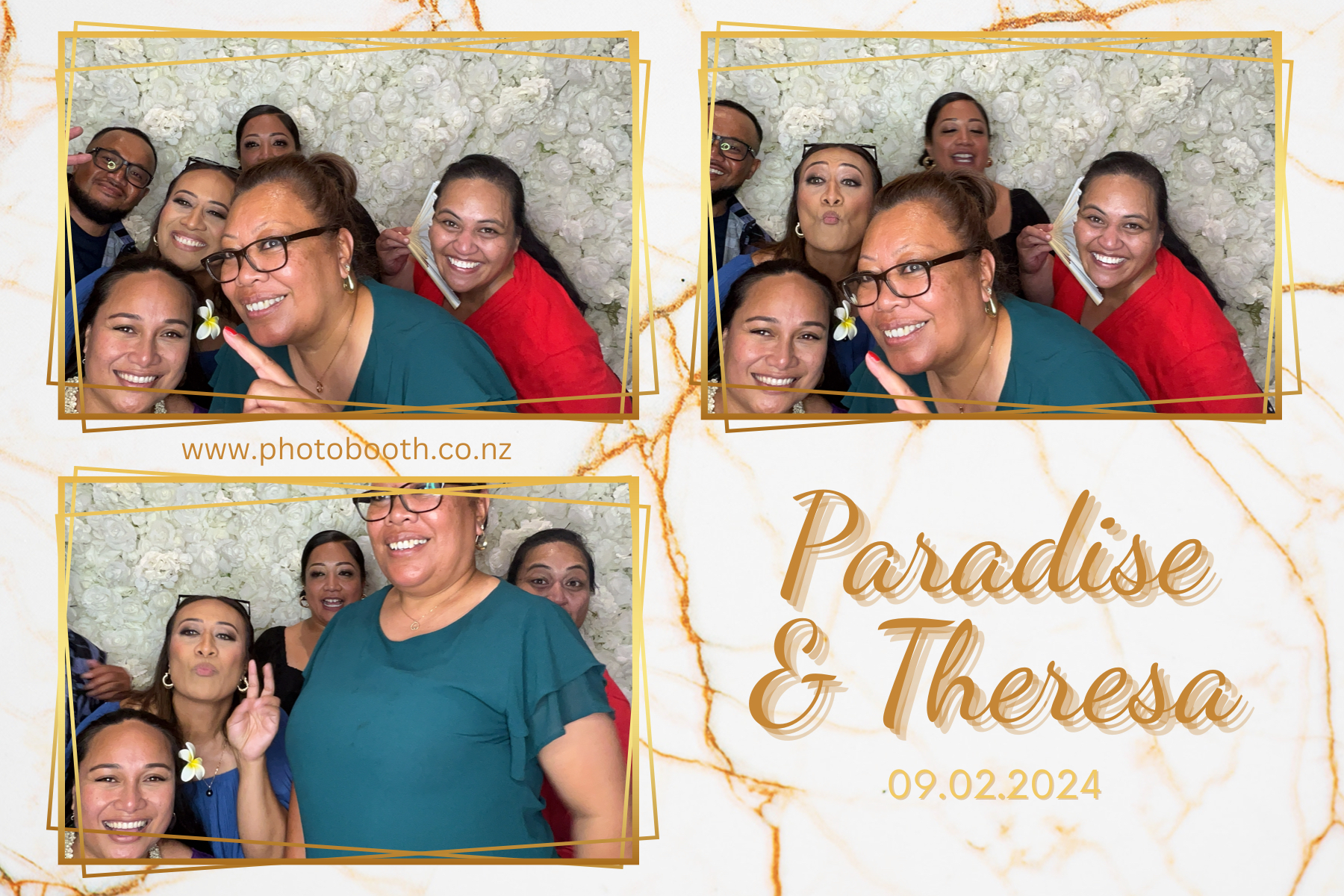 Paradise and Theresa's Wedding | View more photos from the event at gallery.photobooth.co.nz/u/SelfieCentral/Paradise-and-Theresas-Wedding