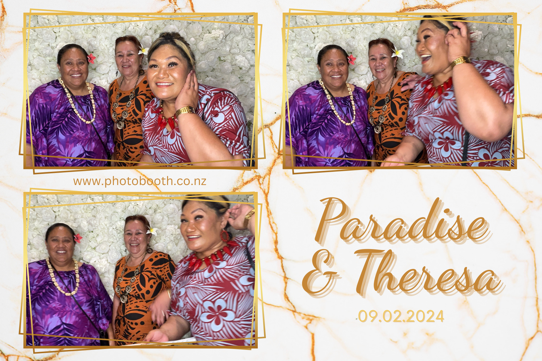 Paradise and Theresa's Wedding | View more photos from the event at gallery.photobooth.co.nz/u/SelfieCentral/Paradise-and-Theresas-Wedding