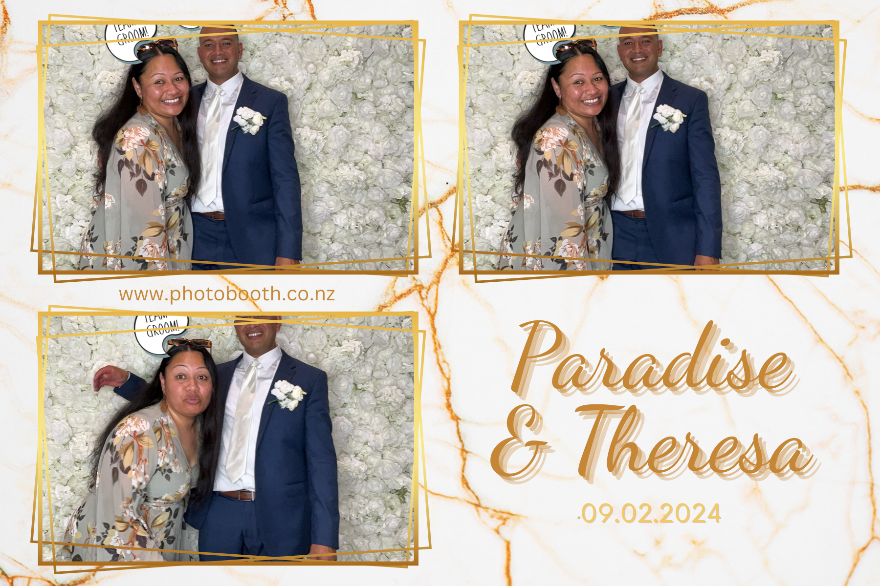 Paradise and Theresa's Wedding | View more photos from the event at gallery.photobooth.co.nz/u/SelfieCentral/Paradise-and-Theresas-Wedding
