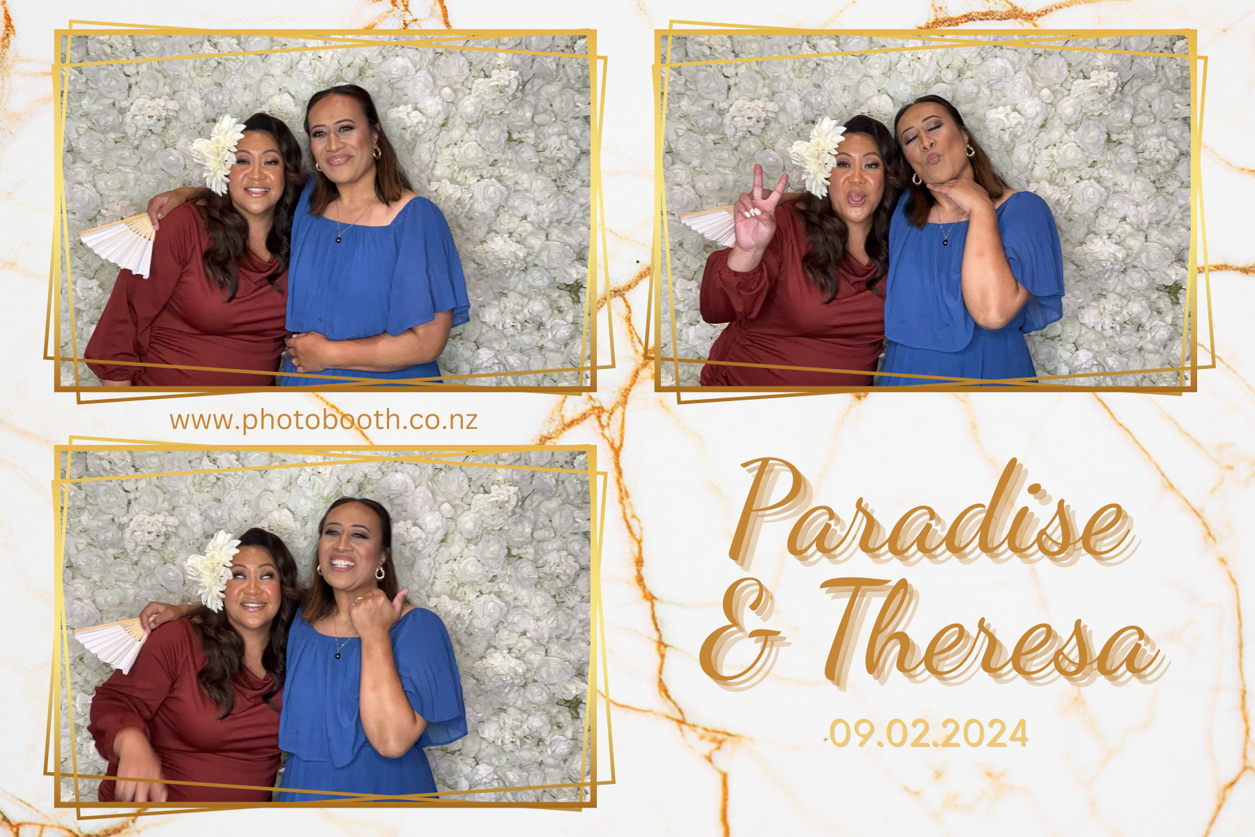 Paradise and Theresa's Wedding | View more photos from the event at gallery.photobooth.co.nz/u/SelfieCentral/Paradise-and-Theresas-Wedding