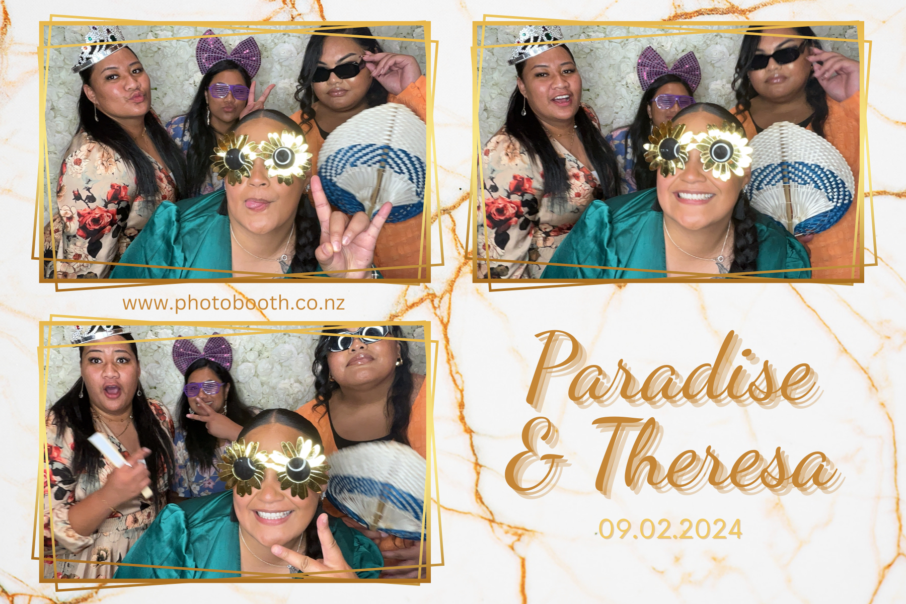Paradise and Theresa's Wedding | View more photos from the event at gallery.photobooth.co.nz/u/SelfieCentral/Paradise-and-Theresas-Wedding