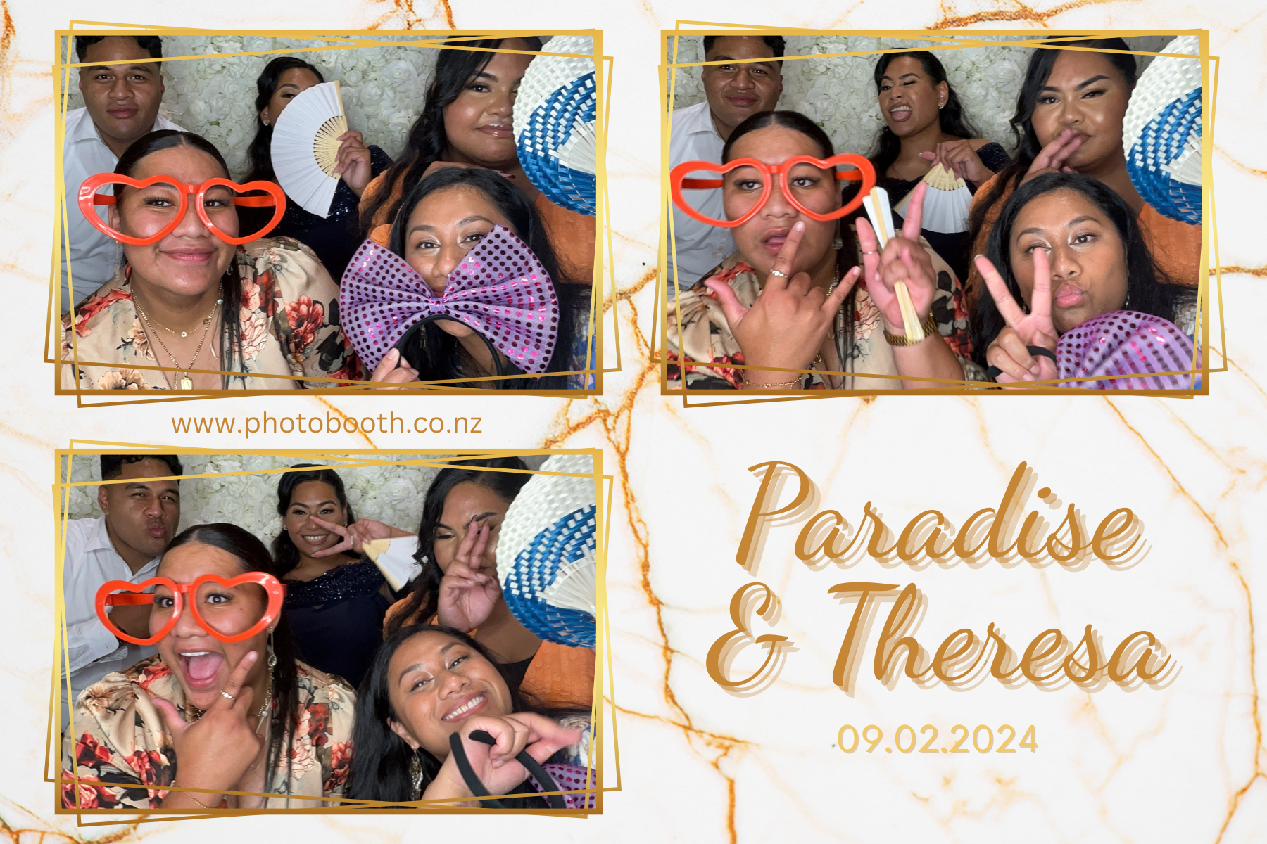 Paradise and Theresa's Wedding | View more photos from the event at gallery.photobooth.co.nz/u/SelfieCentral/Paradise-and-Theresas-Wedding