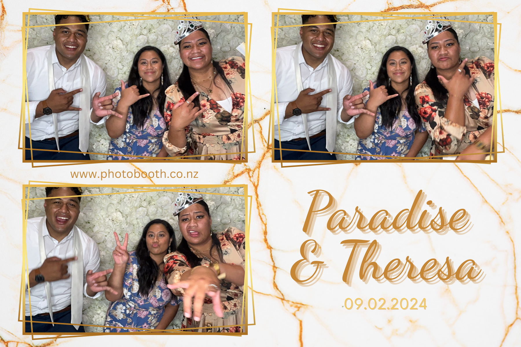 Paradise and Theresa's Wedding | View more photos from the event at gallery.photobooth.co.nz/u/SelfieCentral/Paradise-and-Theresas-Wedding