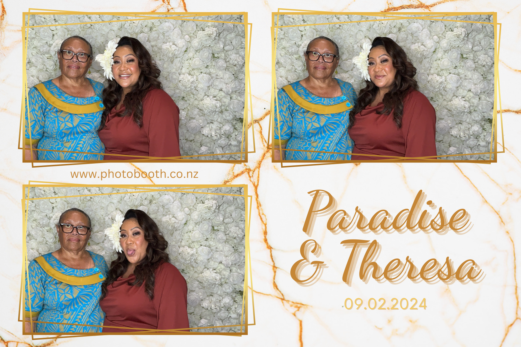 Paradise and Theresa's Wedding | View more photos from the event at gallery.photobooth.co.nz/u/SelfieCentral/Paradise-and-Theresas-Wedding