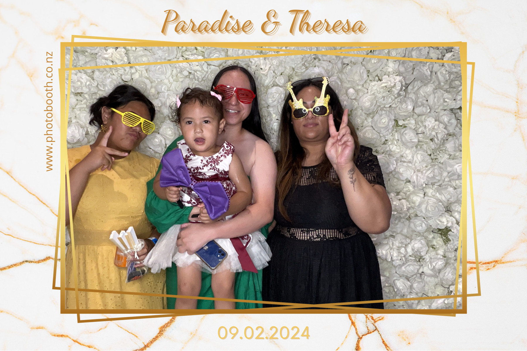Paradise and Theresa's Wedding | View more photos from the event at gallery.photobooth.co.nz/u/SelfieCentral/Paradise-and-Theresas-Wedding