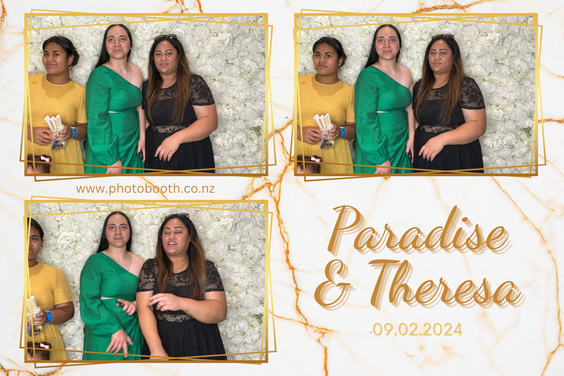Paradise and Theresa's Wedding | View more photos from the event at gallery.photobooth.co.nz/u/SelfieCentral/Paradise-and-Theresas-Wedding