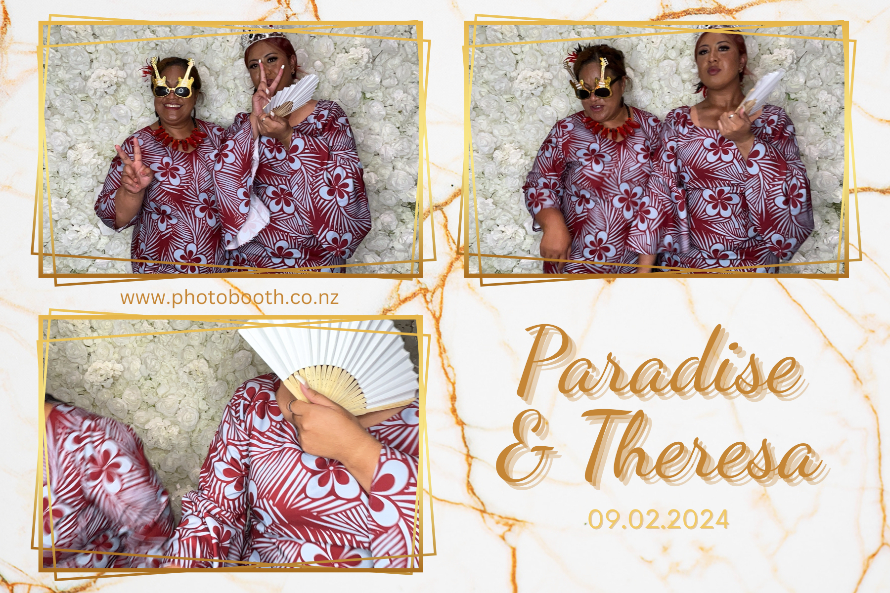 Paradise and Theresa's Wedding | View more photos from the event at gallery.photobooth.co.nz/u/SelfieCentral/Paradise-and-Theresas-Wedding