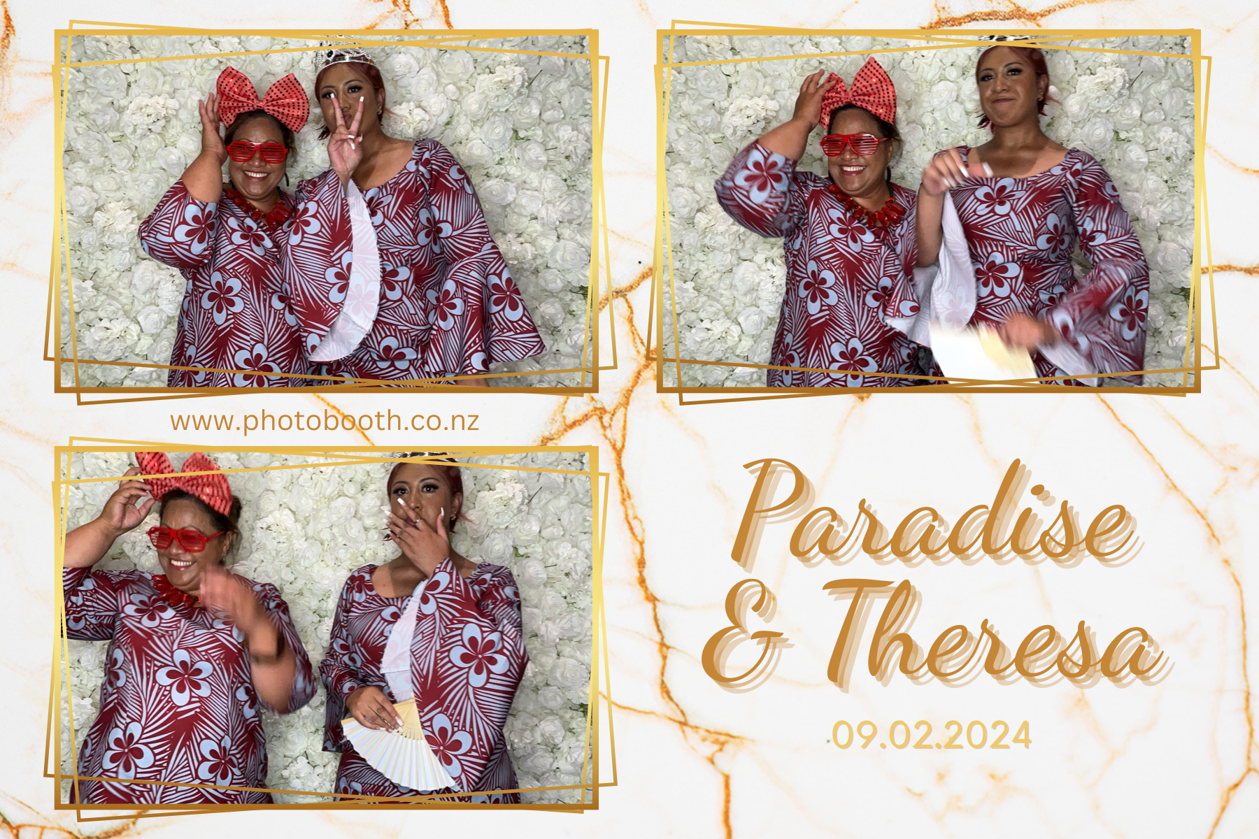 Paradise and Theresa's Wedding | View more photos from the event at gallery.photobooth.co.nz/u/SelfieCentral/Paradise-and-Theresas-Wedding