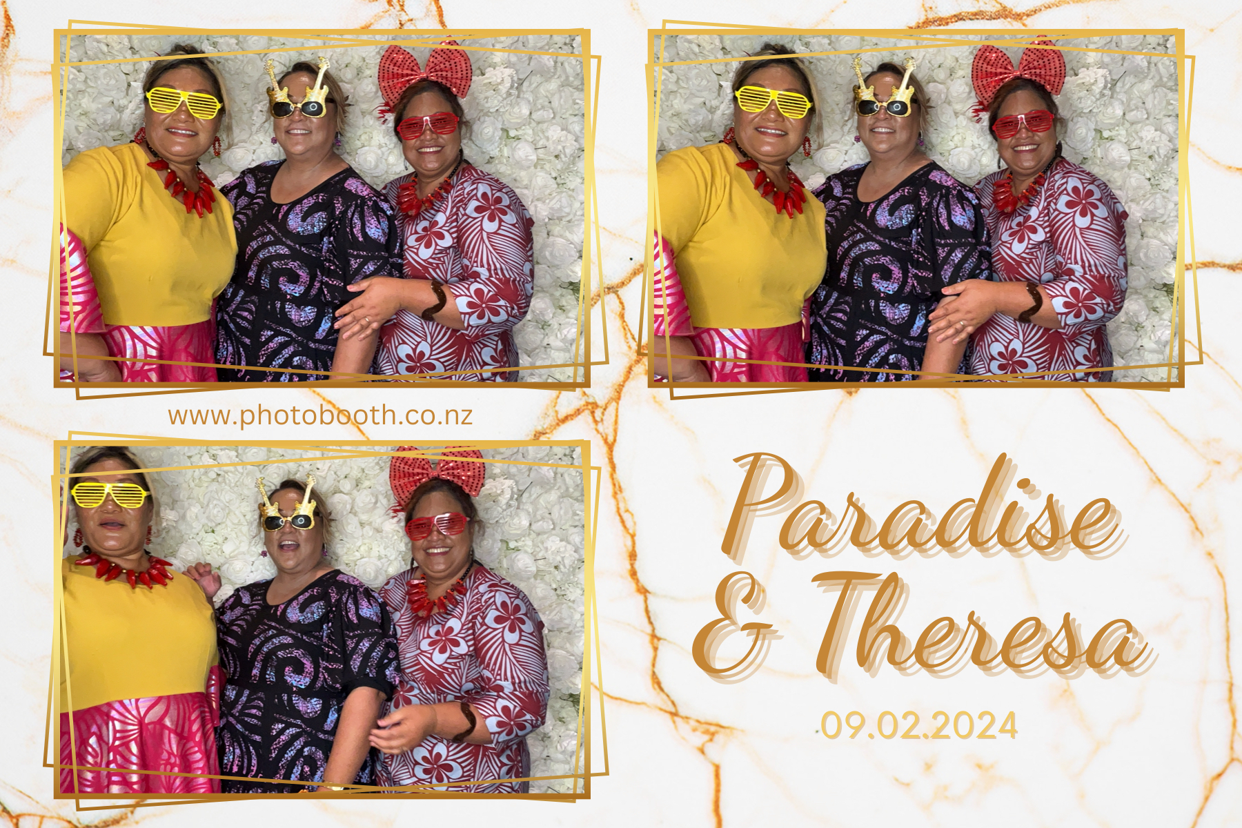 Paradise and Theresa's Wedding | View more photos from the event at gallery.photobooth.co.nz/u/SelfieCentral/Paradise-and-Theresas-Wedding