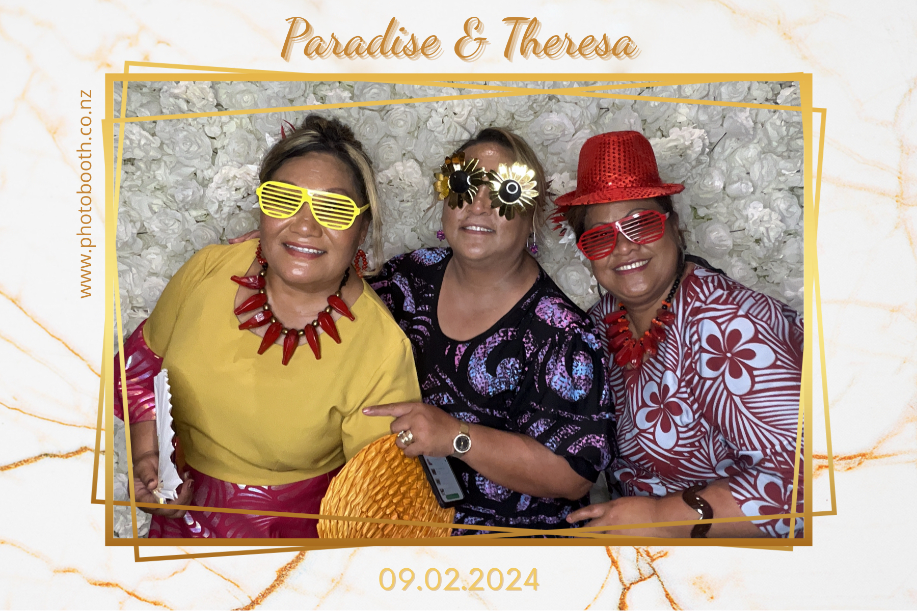Paradise and Theresa's Wedding | View more photos from the event at gallery.photobooth.co.nz/u/SelfieCentral/Paradise-and-Theresas-Wedding