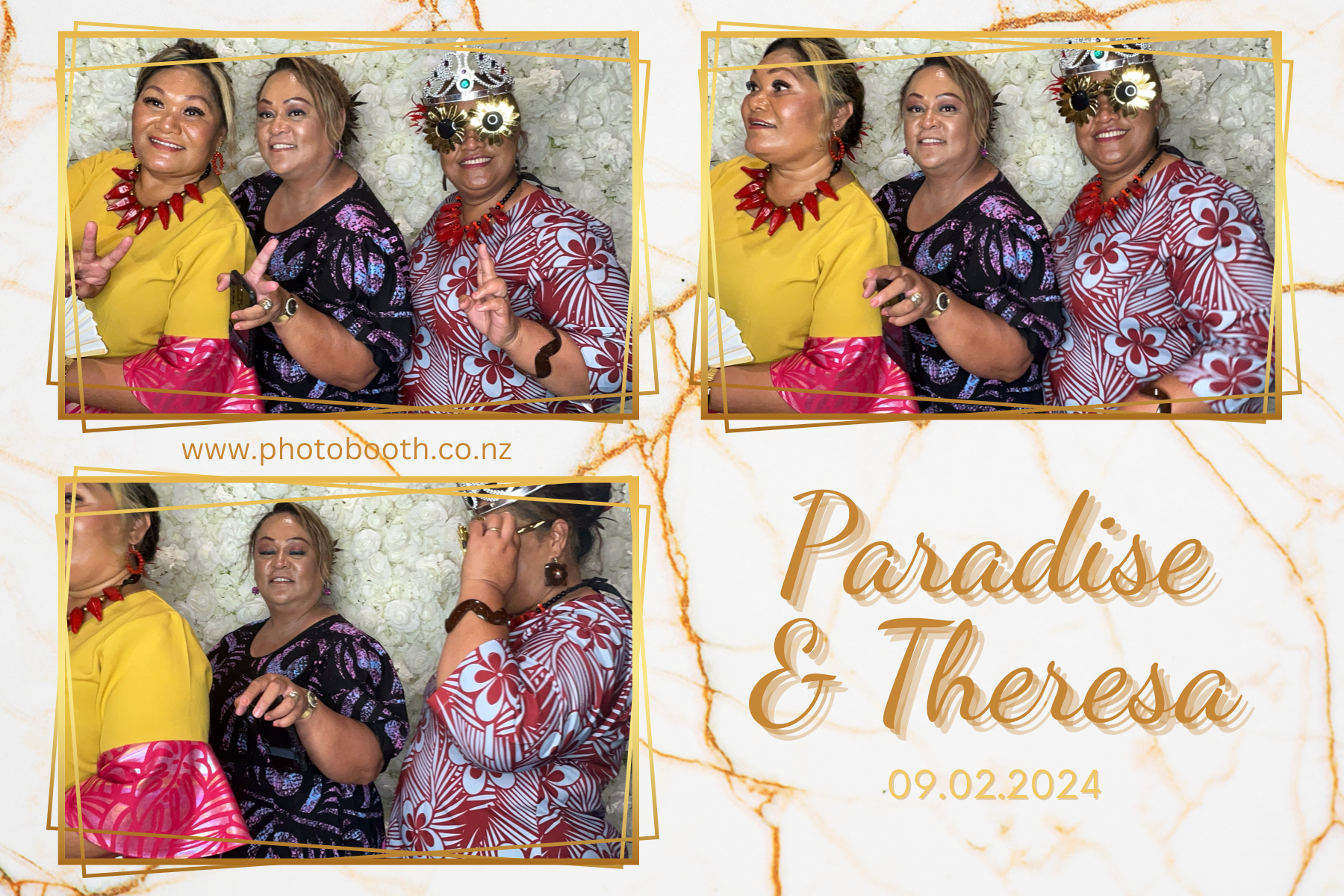 Paradise and Theresa's Wedding | View more photos from the event at gallery.photobooth.co.nz/u/SelfieCentral/Paradise-and-Theresas-Wedding