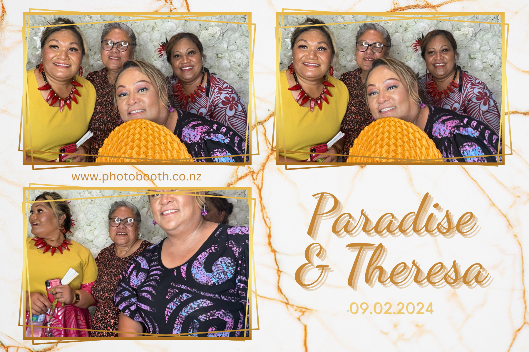 Paradise and Theresa's Wedding | View more photos from the event at gallery.photobooth.co.nz/u/SelfieCentral/Paradise-and-Theresas-Wedding