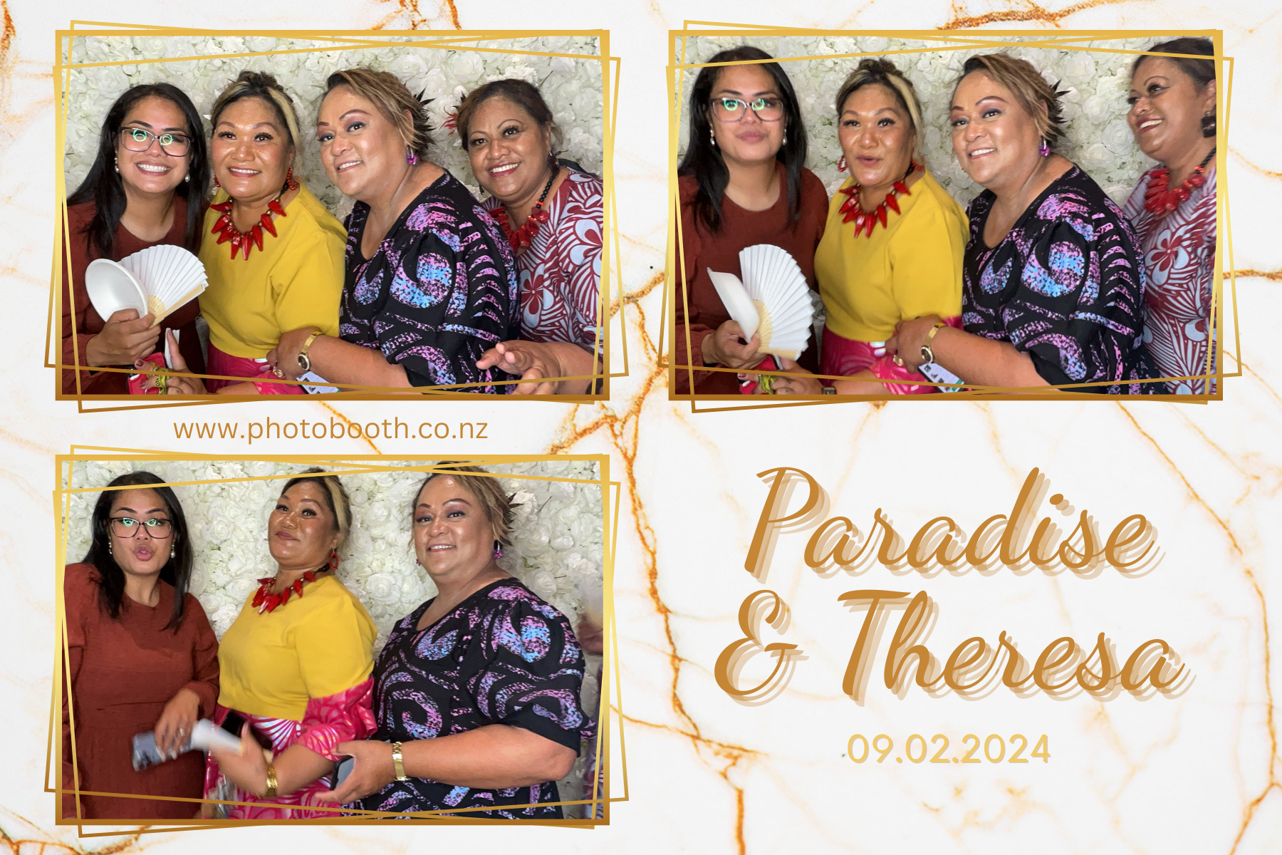 Paradise and Theresa's Wedding | View more photos from the event at gallery.photobooth.co.nz/u/SelfieCentral/Paradise-and-Theresas-Wedding