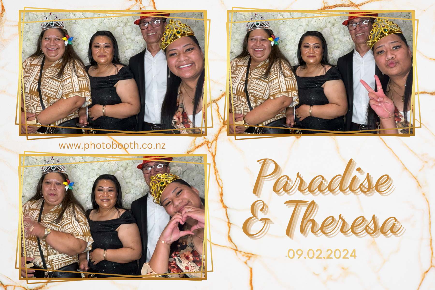 Paradise and Theresa's Wedding | View more photos from the event at gallery.photobooth.co.nz/u/SelfieCentral/Paradise-and-Theresas-Wedding
