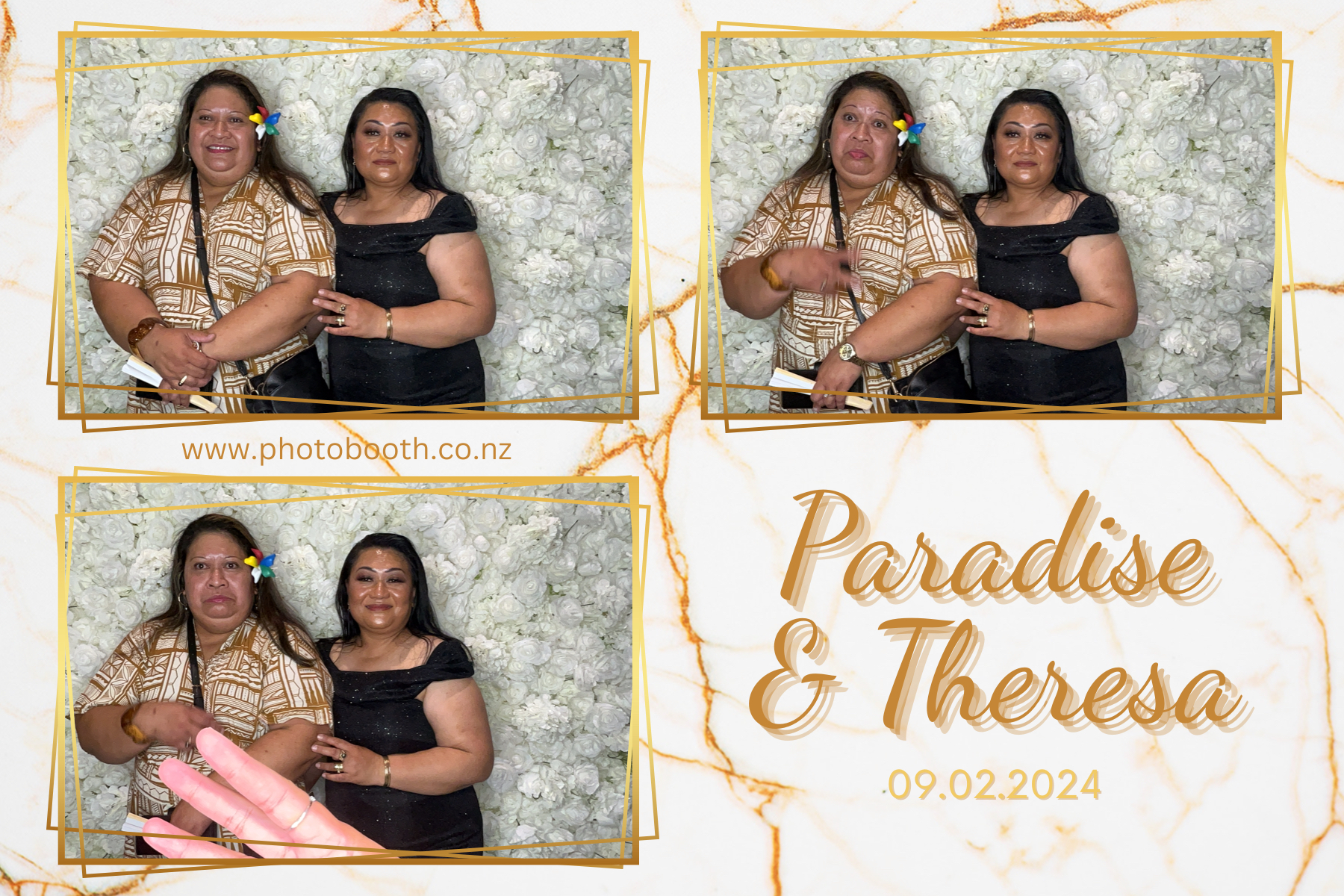 Paradise and Theresa's Wedding | View more photos from the event at gallery.photobooth.co.nz/u/SelfieCentral/Paradise-and-Theresas-Wedding