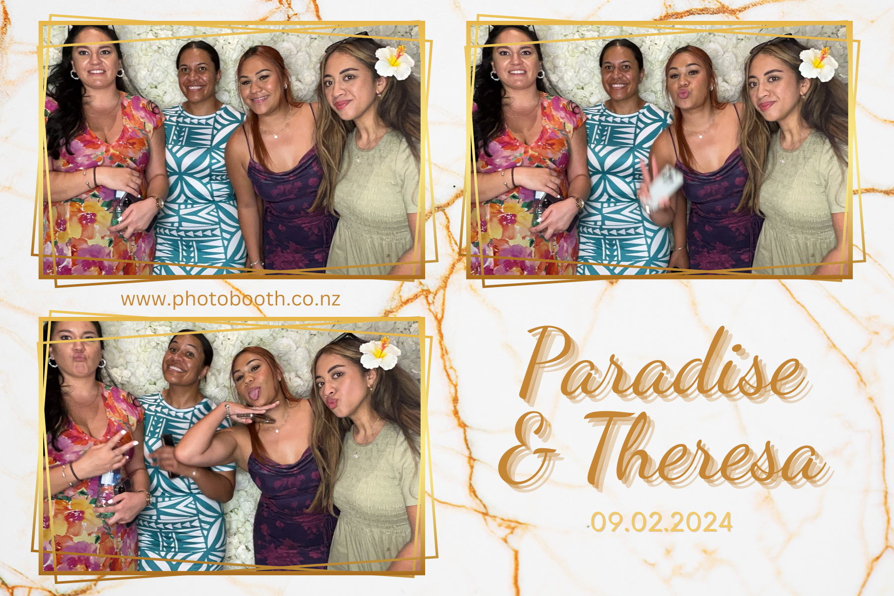 Paradise and Theresa's Wedding | View more photos from the event at gallery.photobooth.co.nz/u/SelfieCentral/Paradise-and-Theresas-Wedding