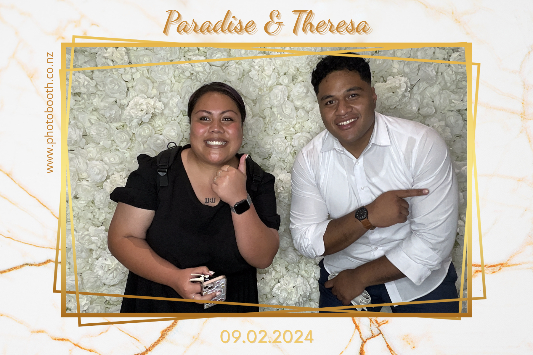 Paradise and Theresa's Wedding | View more photos from the event at gallery.photobooth.co.nz/u/SelfieCentral/Paradise-and-Theresas-Wedding