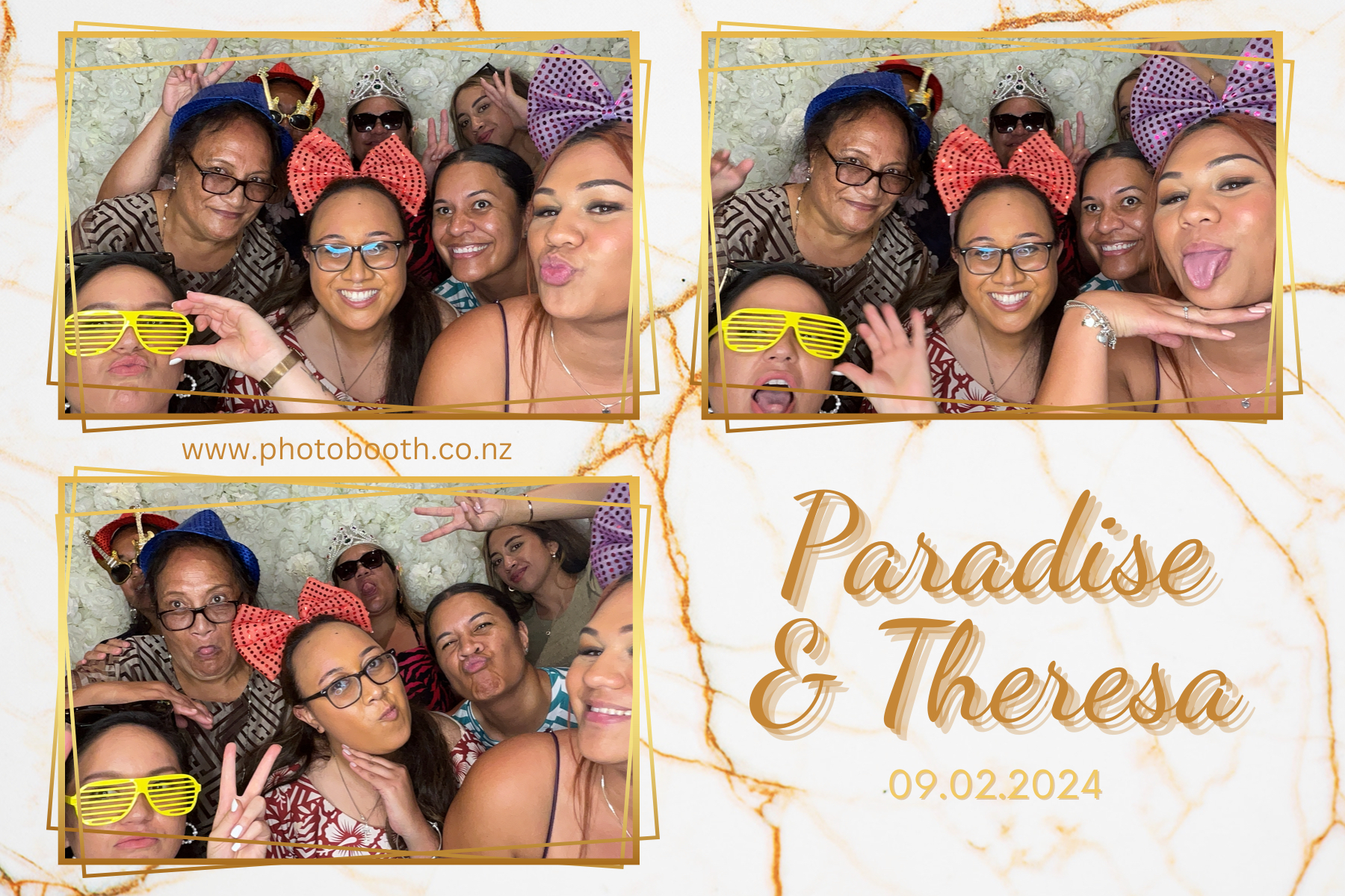 Paradise and Theresa's Wedding | View more photos from the event at gallery.photobooth.co.nz/u/SelfieCentral/Paradise-and-Theresas-Wedding