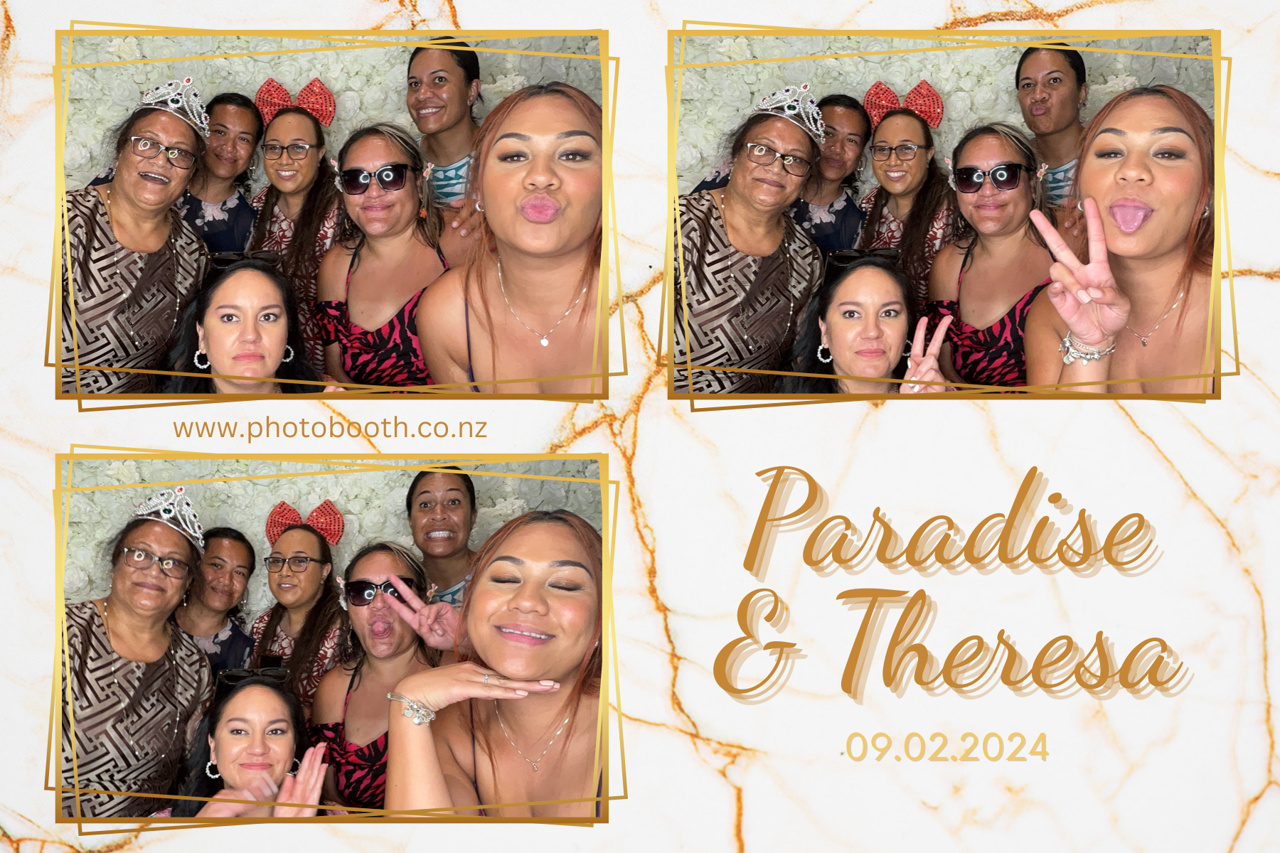 Paradise and Theresa's Wedding | View more photos from the event at gallery.photobooth.co.nz/u/SelfieCentral/Paradise-and-Theresas-Wedding