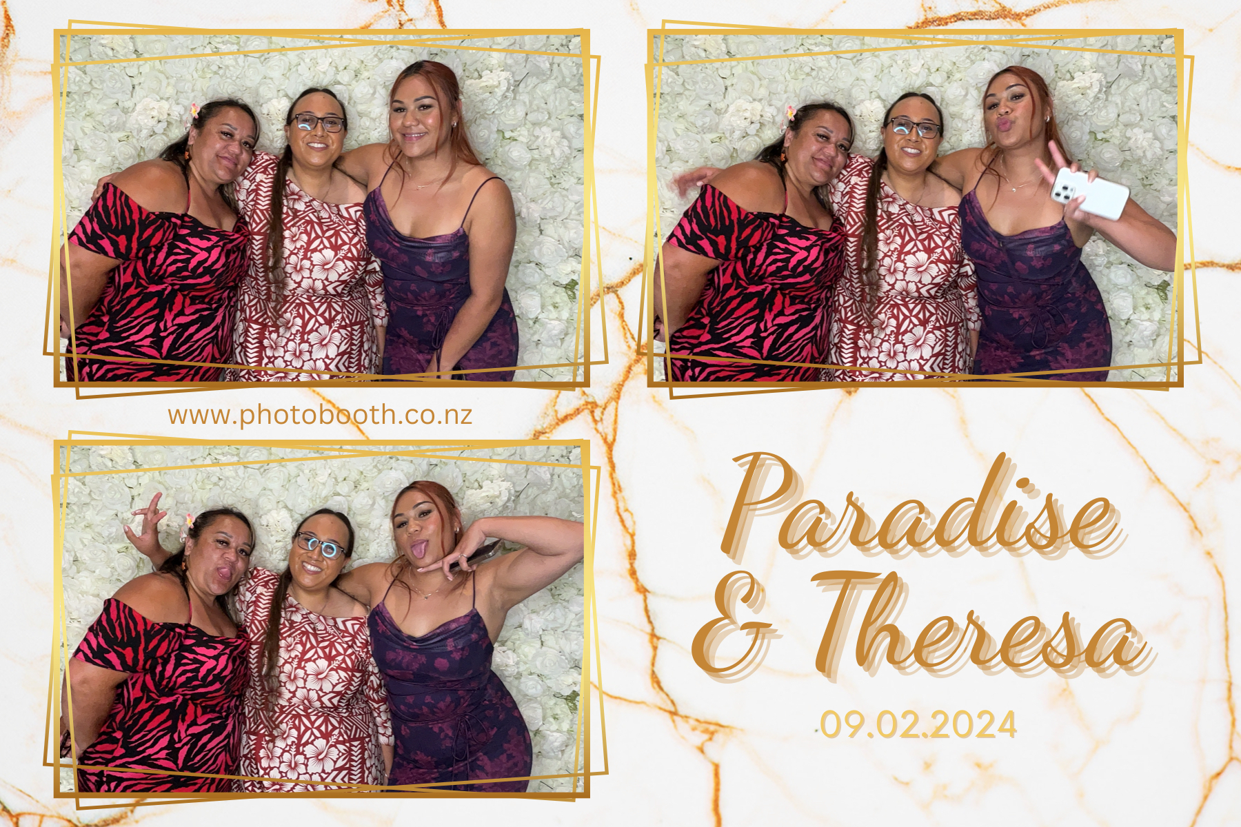 Paradise and Theresa's Wedding | View more photos from the event at gallery.photobooth.co.nz/u/SelfieCentral/Paradise-and-Theresas-Wedding