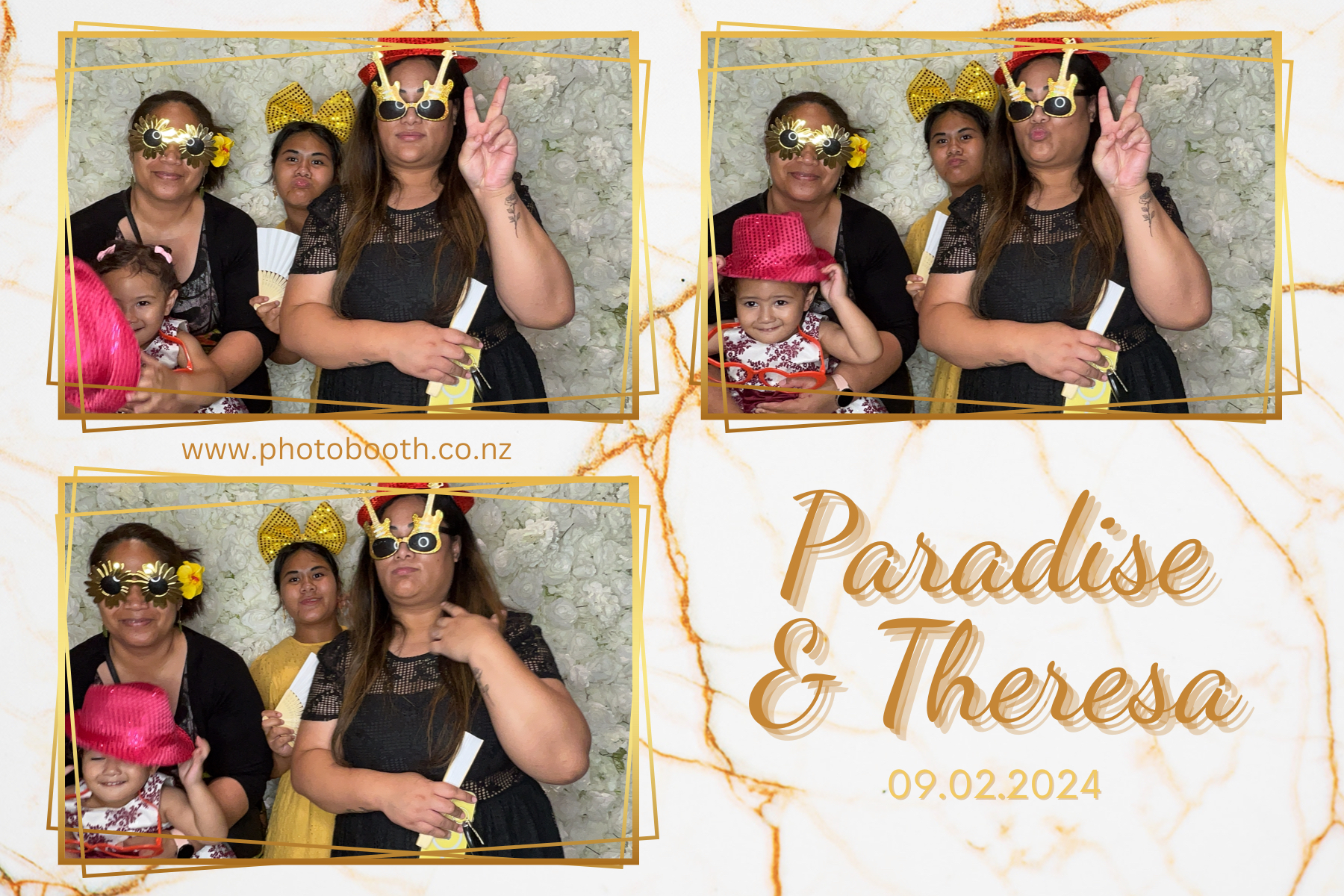 Paradise and Theresa's Wedding | View more photos from the event at gallery.photobooth.co.nz/u/SelfieCentral/Paradise-and-Theresas-Wedding
