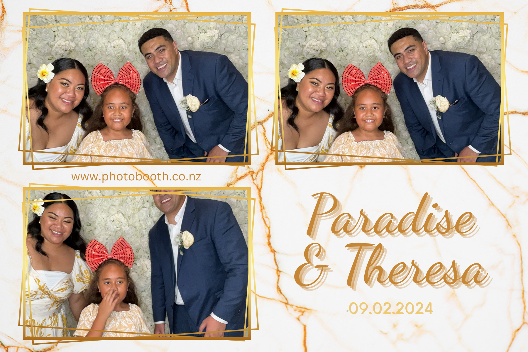 Paradise and Theresa's Wedding | View more photos from the event at gallery.photobooth.co.nz/u/SelfieCentral/Paradise-and-Theresas-Wedding