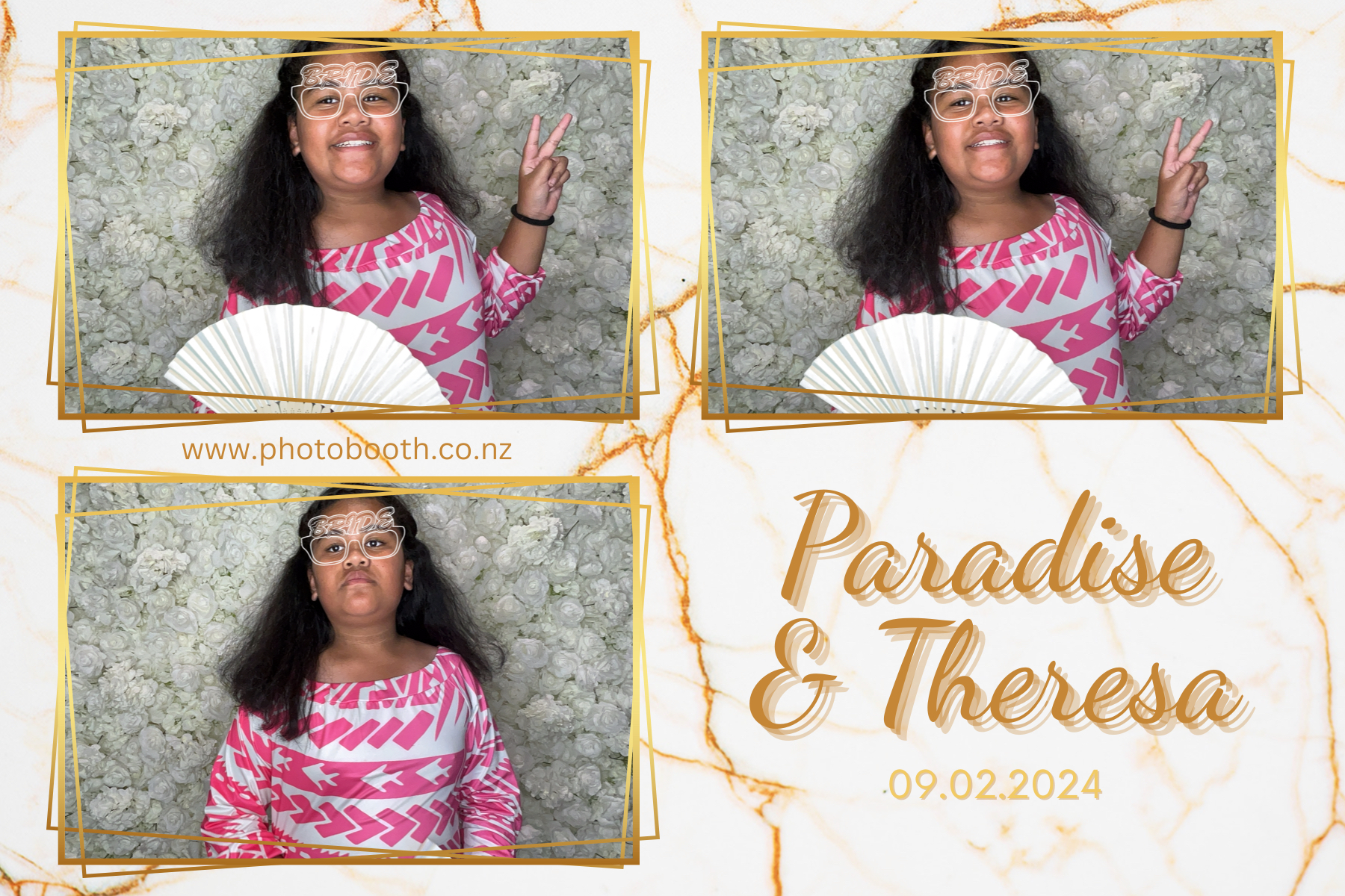 Paradise and Theresa's Wedding | View more photos from the event at gallery.photobooth.co.nz/u/SelfieCentral/Paradise-and-Theresas-Wedding