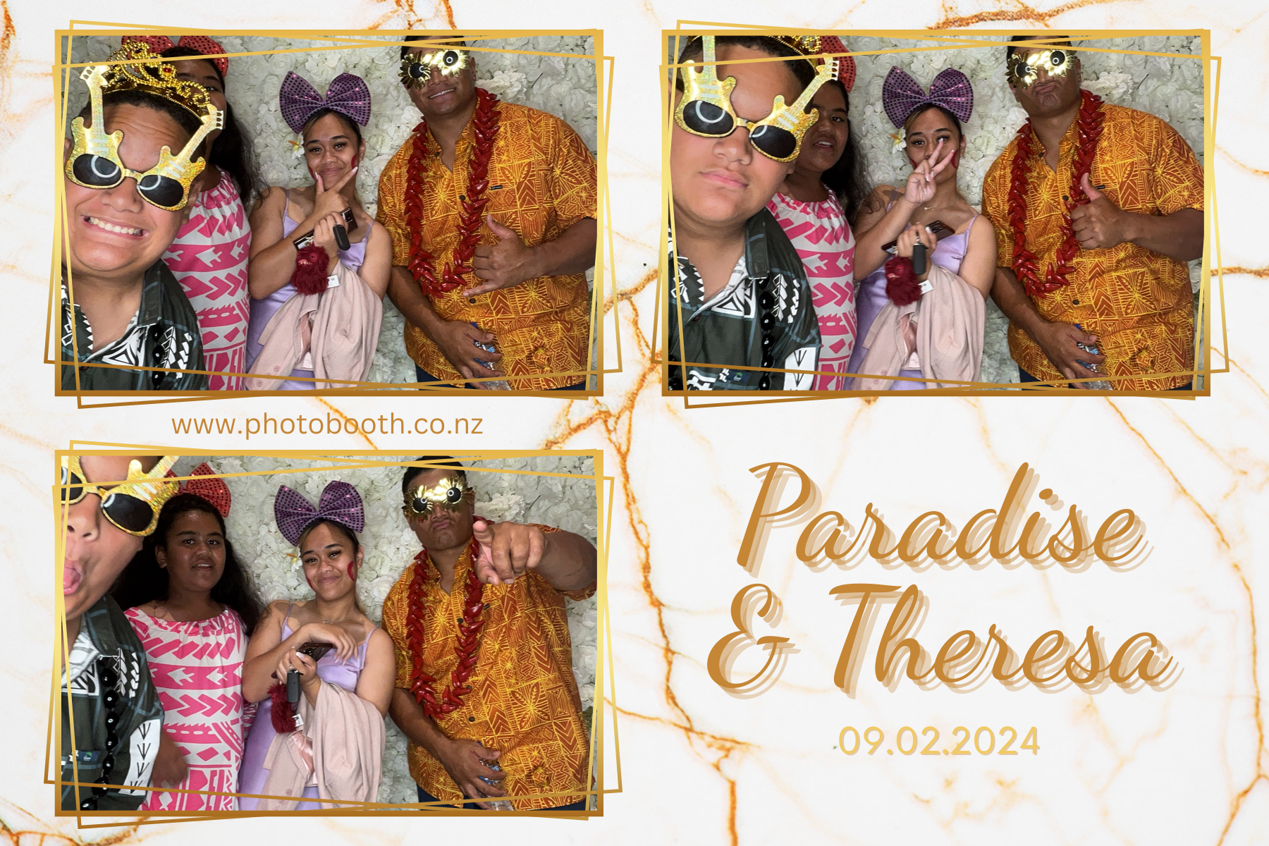 Paradise and Theresa's Wedding | View more photos from the event at gallery.photobooth.co.nz/u/SelfieCentral/Paradise-and-Theresas-Wedding