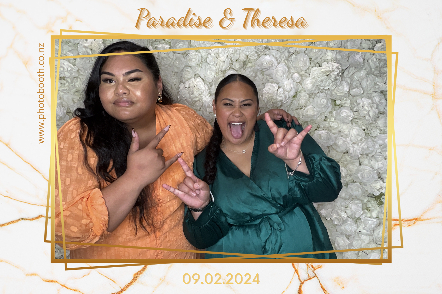 Paradise and Theresa's Wedding | View more photos from the event at gallery.photobooth.co.nz/u/SelfieCentral/Paradise-and-Theresas-Wedding