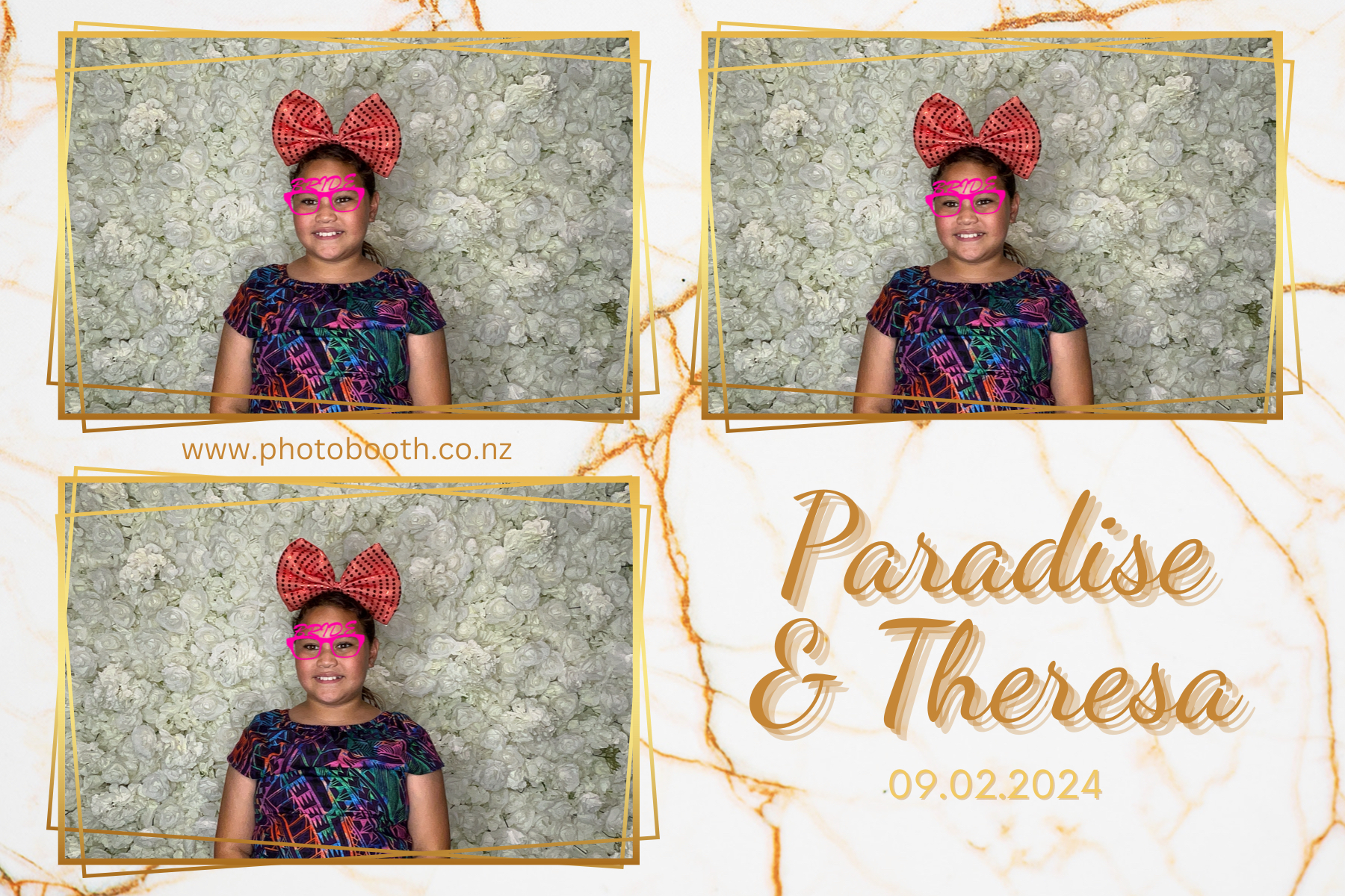 Paradise and Theresa's Wedding | View more photos from the event at gallery.photobooth.co.nz/u/SelfieCentral/Paradise-and-Theresas-Wedding