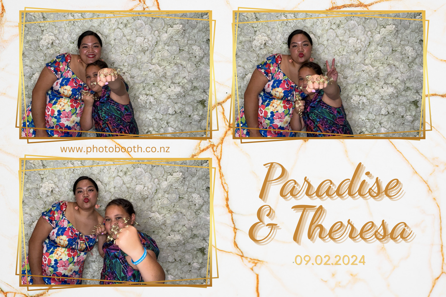 Paradise and Theresa's Wedding | View more photos from the event at gallery.photobooth.co.nz/u/SelfieCentral/Paradise-and-Theresas-Wedding