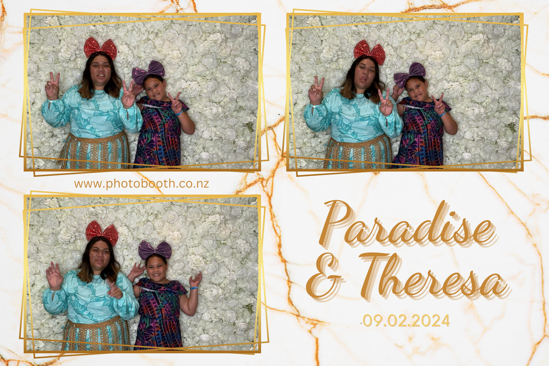 Paradise and Theresa's Wedding | View more photos from the event at gallery.photobooth.co.nz/u/SelfieCentral/Paradise-and-Theresas-Wedding
