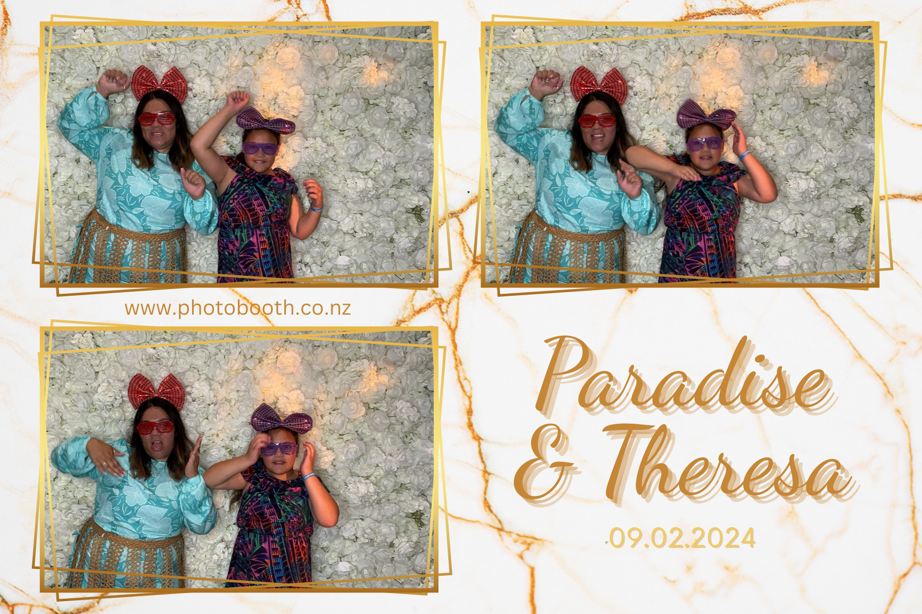 Paradise and Theresa's Wedding | View more photos from the event at gallery.photobooth.co.nz/u/SelfieCentral/Paradise-and-Theresas-Wedding