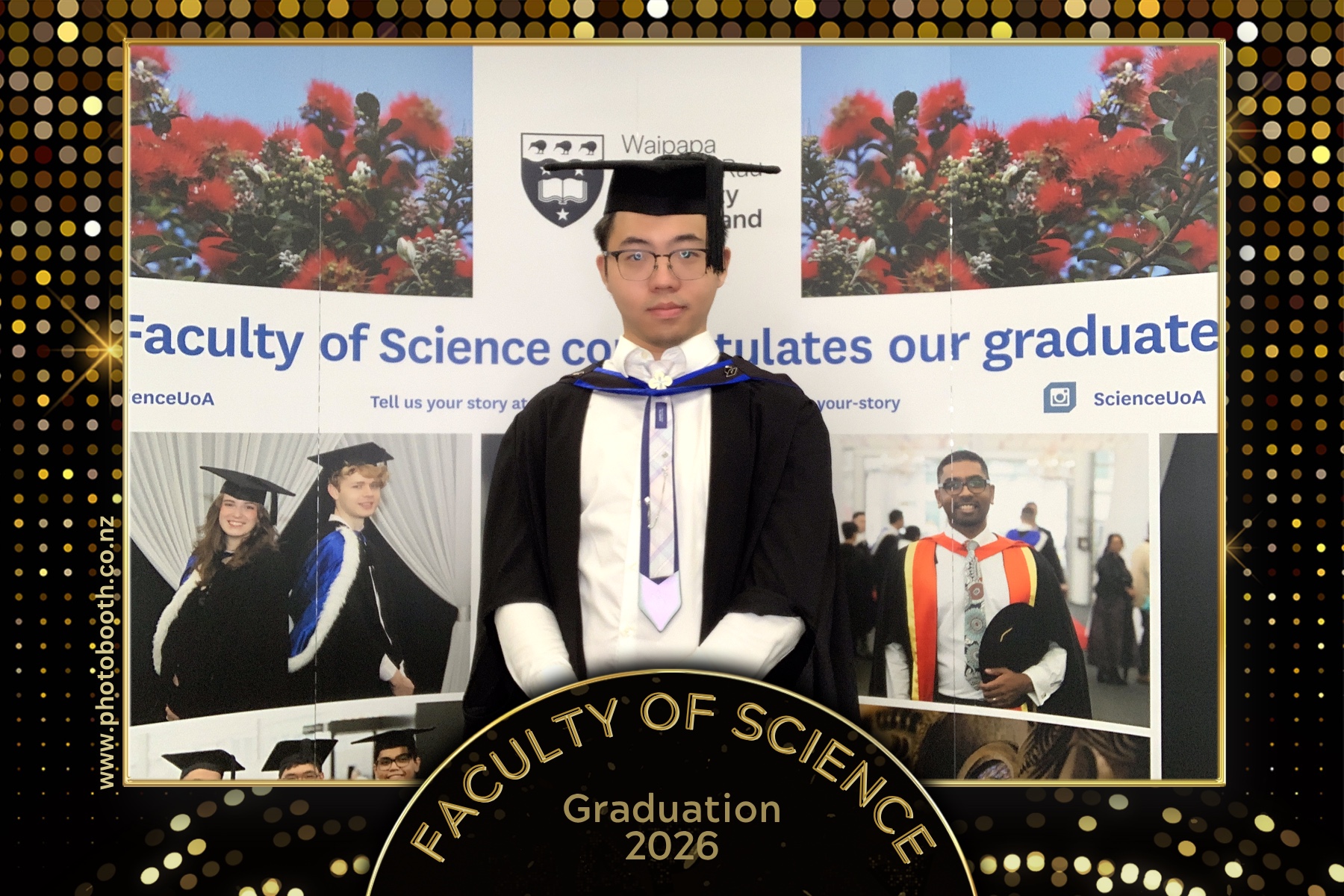 UOA Faculty of Science Graduation 2026 | View more photos from the event at gallery.photobooth.co.nz/u/SelfieCentral/UOA-Faculty-of-Science-Graduation-2026