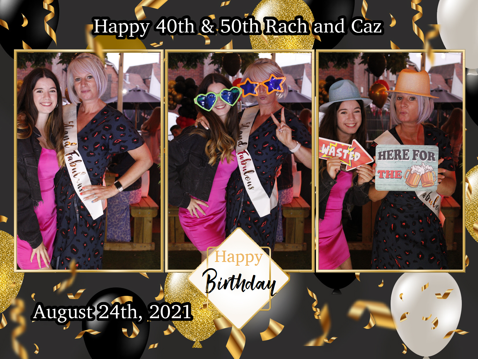 Happy 40th & 50th Rach and Caz | View more photos from the event at my.specialeventsphotobooths.co.uk/u/SpecialEventsPhotoBooths/Happy-40th-50th-Rach-and-Caz