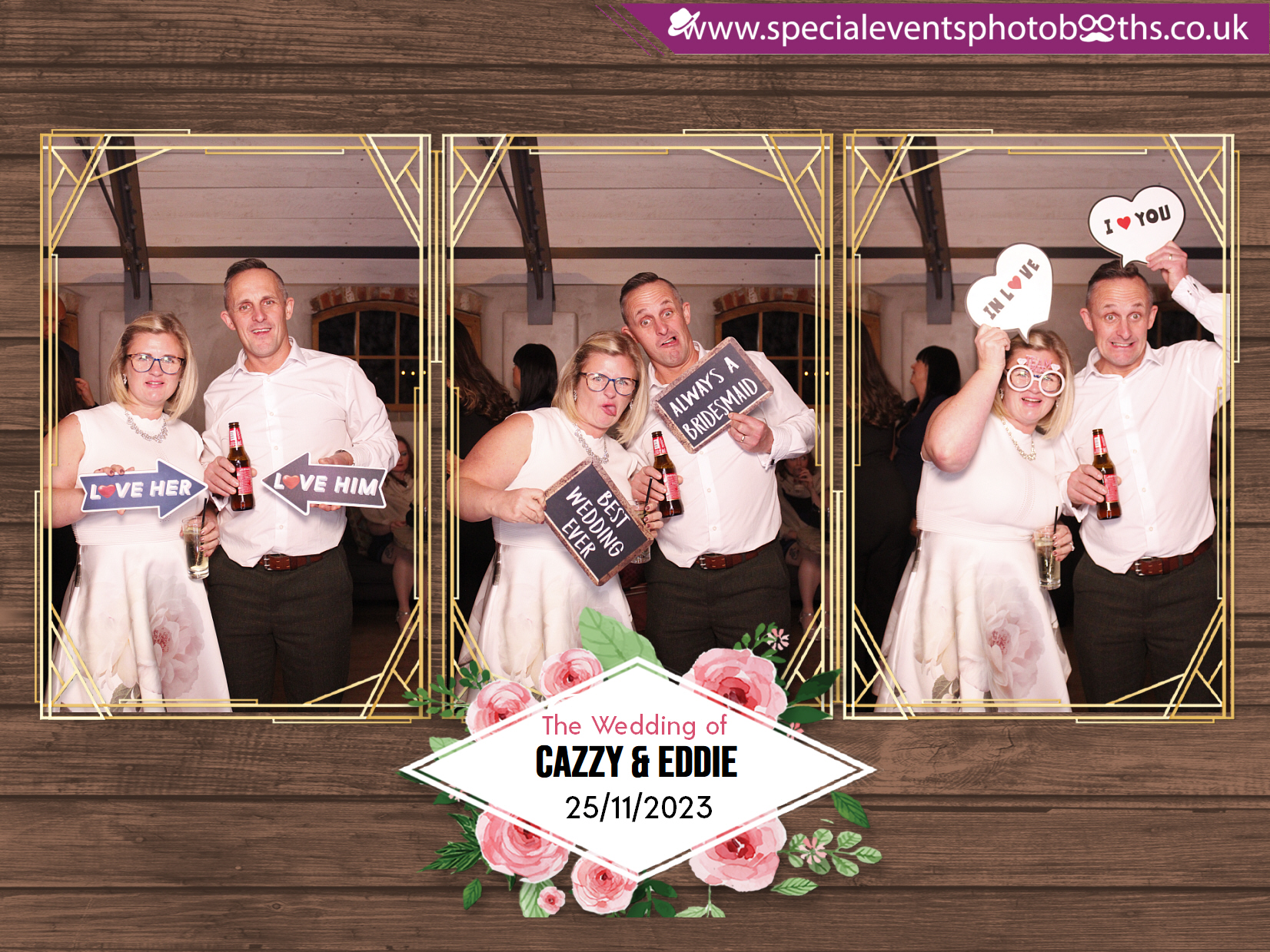 Cazzy and Eddie's Wedding | View more photos from the event at my.specialeventsphotobooths.co.uk/u/SpecialEventsPhotoBooths/Cazzy-and-Eddies-Wedding