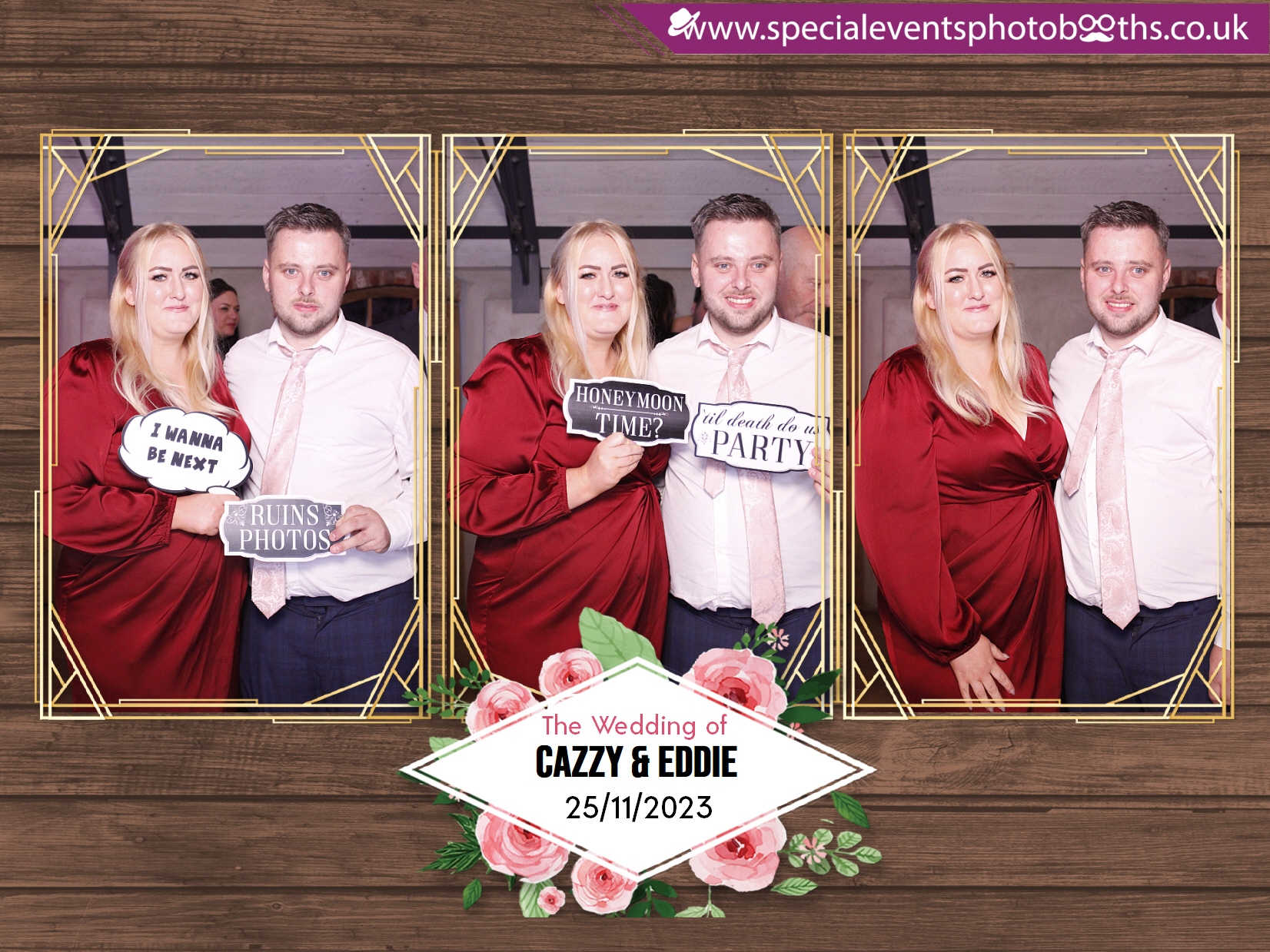 Cazzy and Eddie's Wedding | View more photos from the event at my.specialeventsphotobooths.co.uk/u/SpecialEventsPhotoBooths/Cazzy-and-Eddies-Wedding