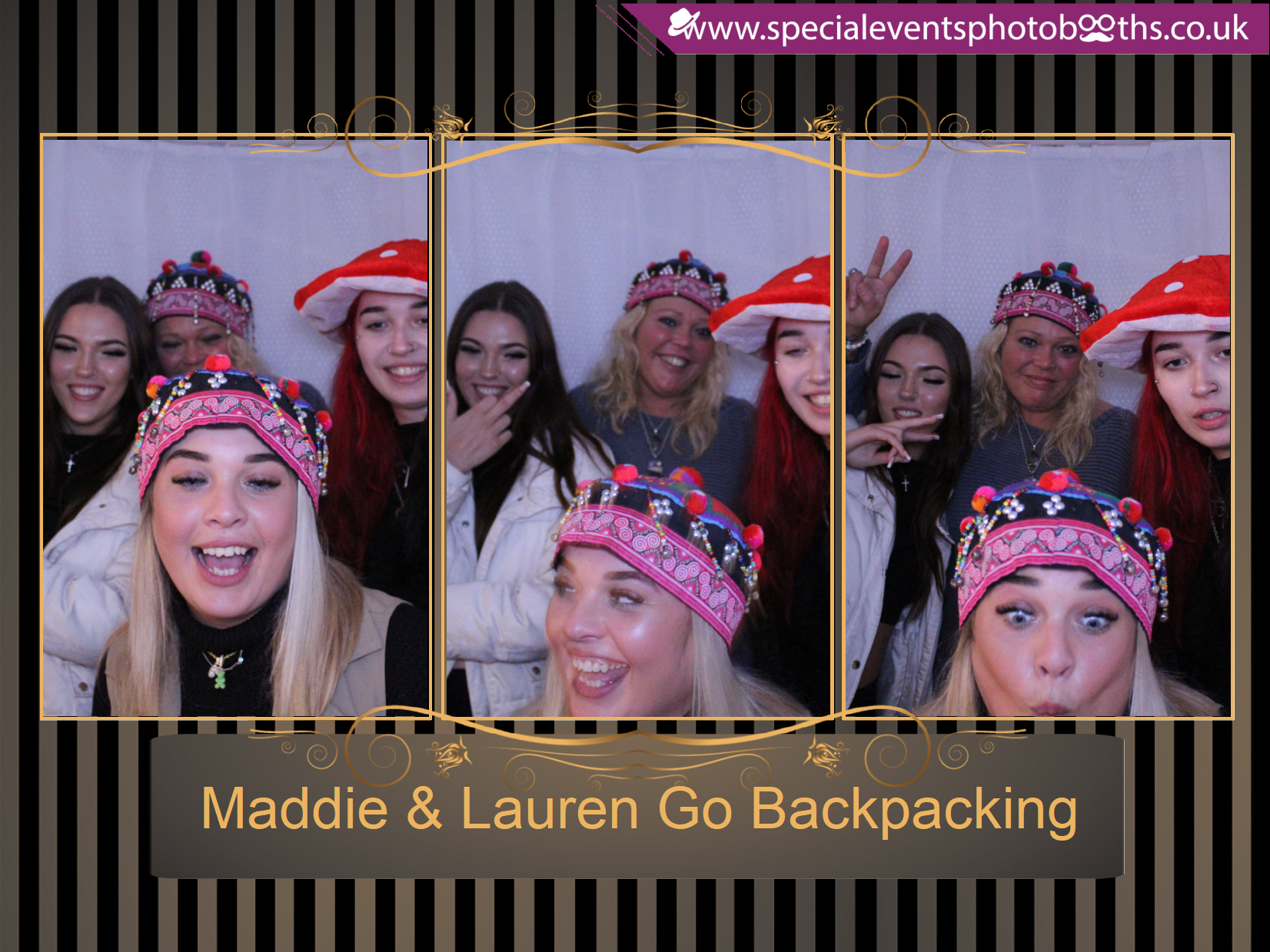 Maddie & Lauren Go Backpacking | View more photos from the event at my.specialeventsphotobooths.co.uk/u/SpecialEventsPhotoBooths/Maddie-Lauren-Go-Backpacking