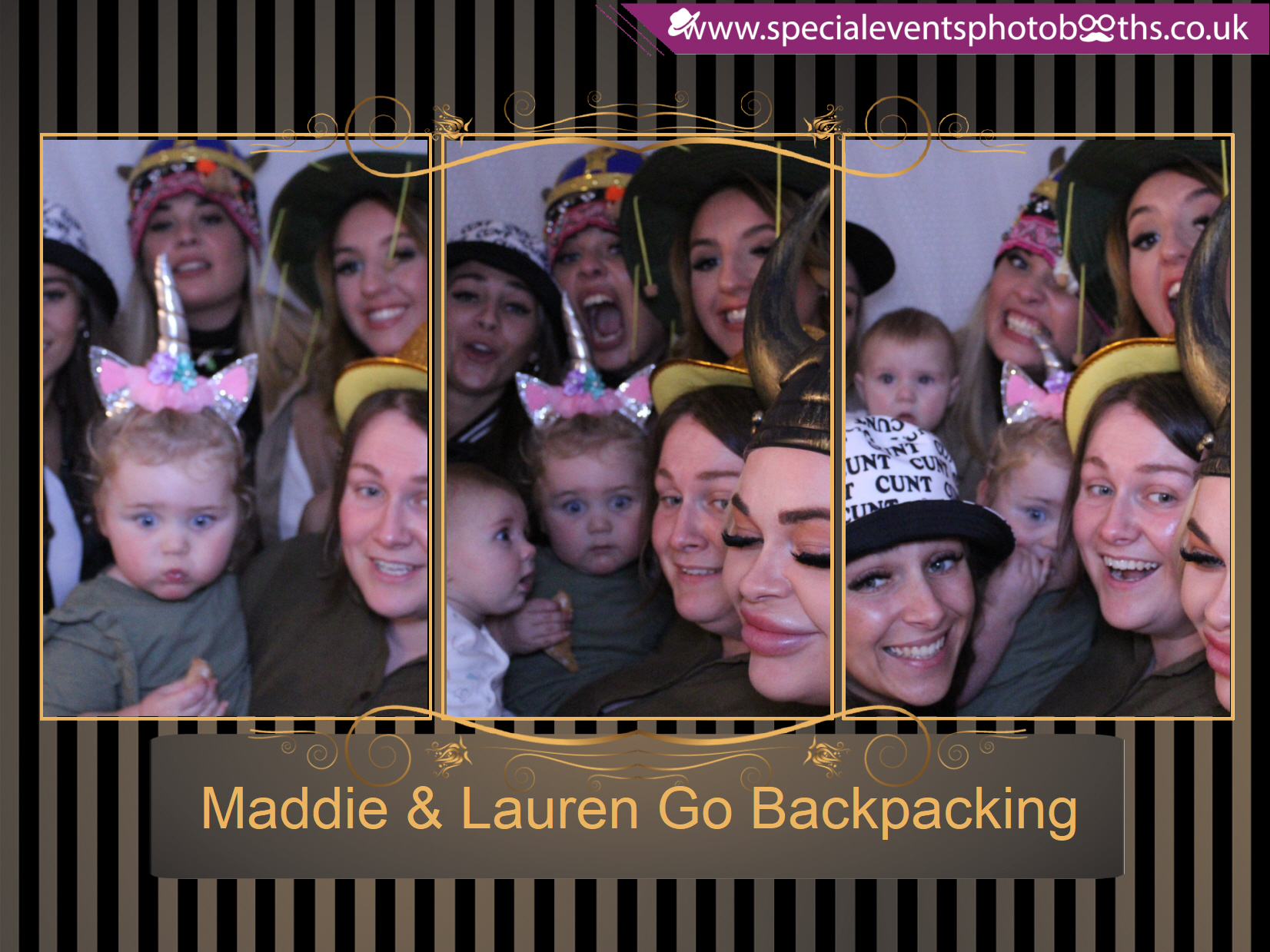 Maddie & Lauren Go Backpacking | View more photos from the event at my.specialeventsphotobooths.co.uk/u/SpecialEventsPhotoBooths/Maddie-Lauren-Go-Backpacking