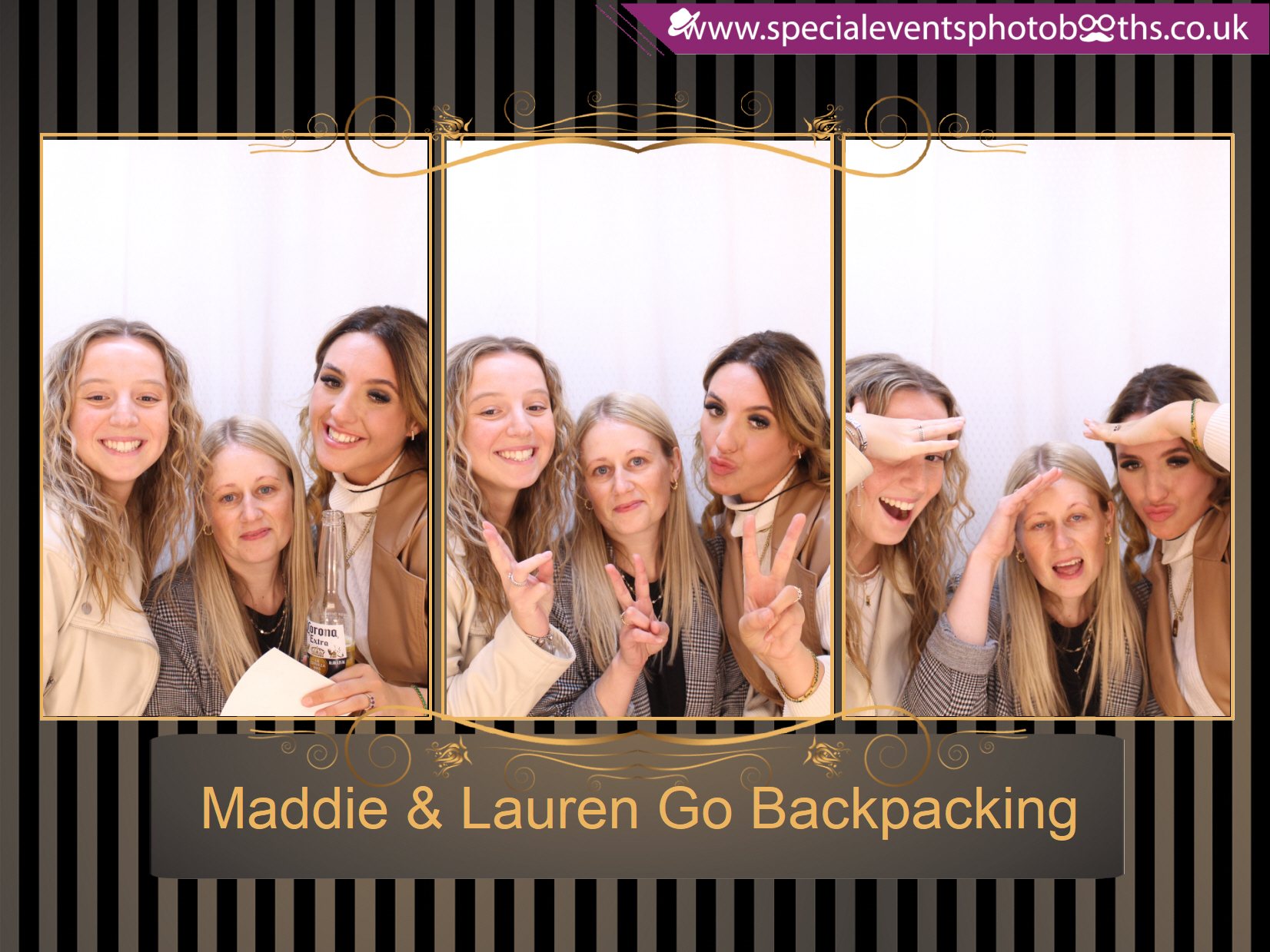 Maddie & Lauren Go Backpacking | View more photos from the event at my.specialeventsphotobooths.co.uk/u/SpecialEventsPhotoBooths/Maddie-Lauren-Go-Backpacking
