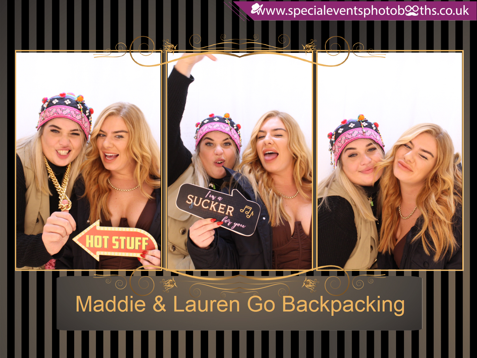 Maddie & Lauren Go Backpacking | View more photos from the event at my.specialeventsphotobooths.co.uk/u/SpecialEventsPhotoBooths/Maddie-Lauren-Go-Backpacking