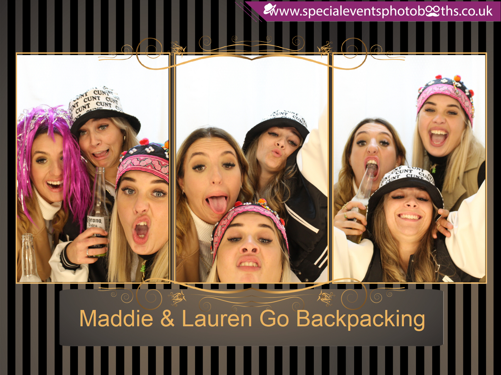 Maddie & Lauren Go Backpacking | View more photos from the event at my.specialeventsphotobooths.co.uk/u/SpecialEventsPhotoBooths/Maddie-Lauren-Go-Backpacking
