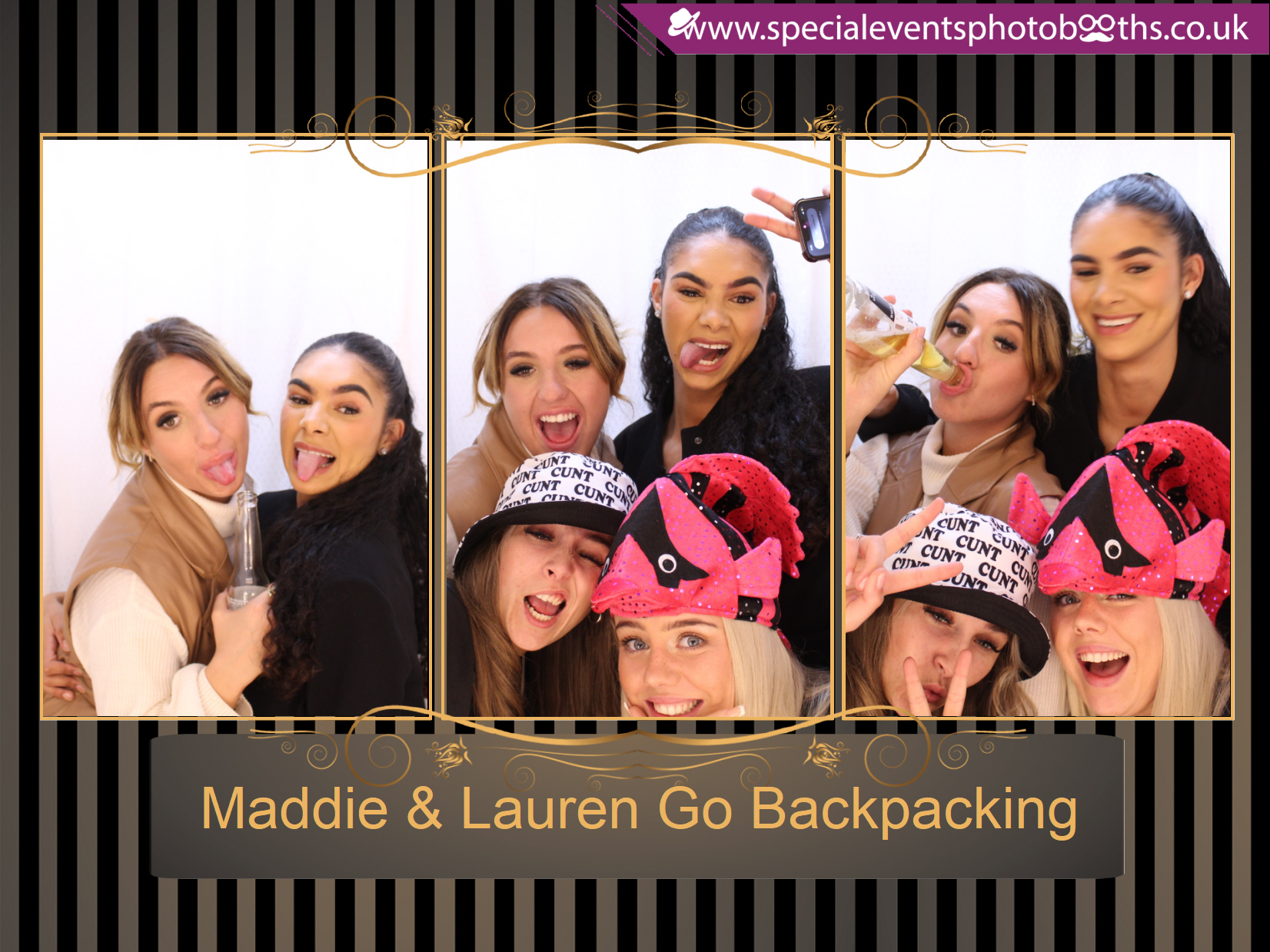 Maddie & Lauren Go Backpacking | View more photos from the event at my.specialeventsphotobooths.co.uk/u/SpecialEventsPhotoBooths/Maddie-Lauren-Go-Backpacking