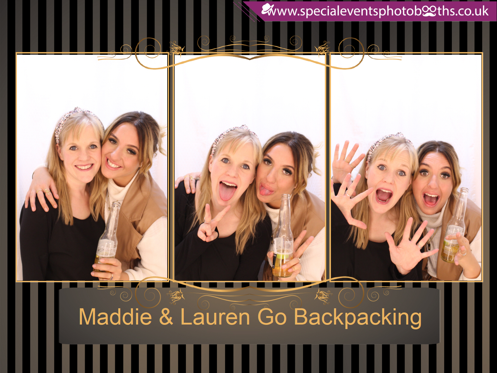 Maddie & Lauren Go Backpacking | View more photos from the event at my.specialeventsphotobooths.co.uk/u/SpecialEventsPhotoBooths/Maddie-Lauren-Go-Backpacking