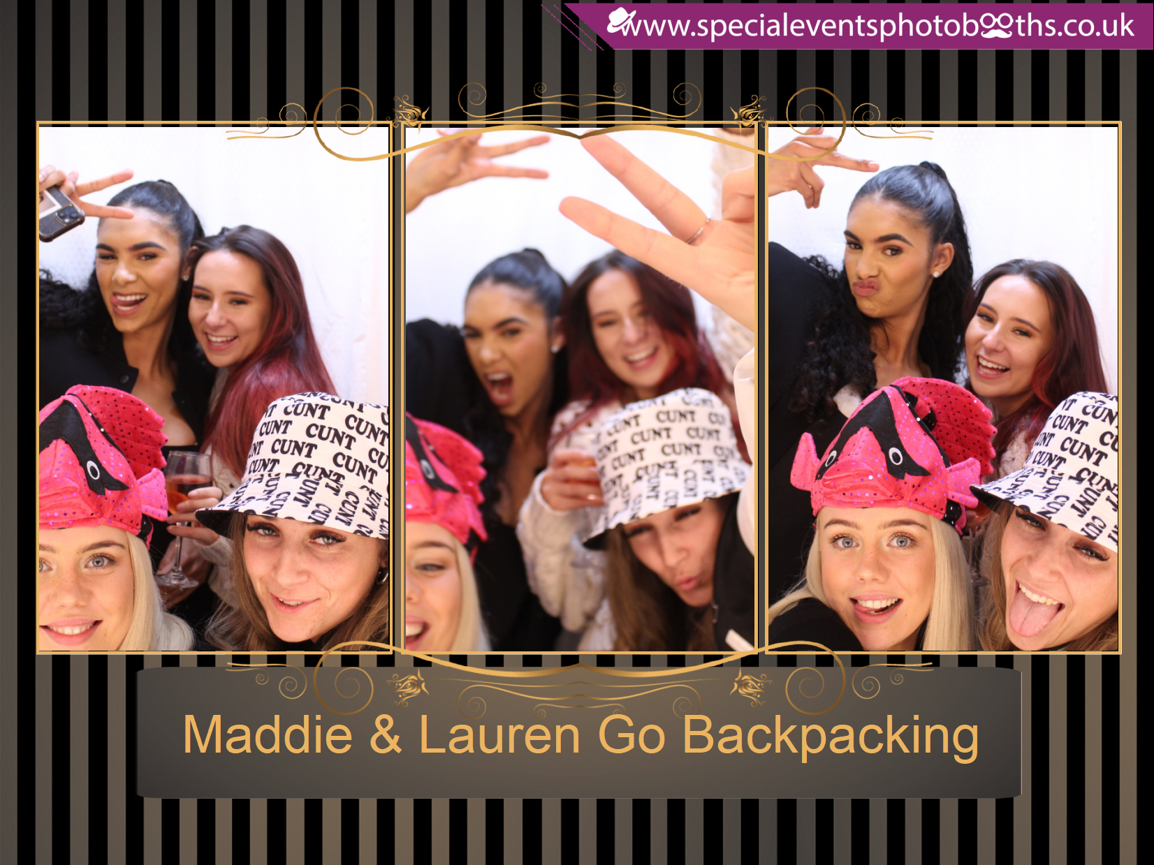 Maddie & Lauren Go Backpacking | View more photos from the event at my.specialeventsphotobooths.co.uk/u/SpecialEventsPhotoBooths/Maddie-Lauren-Go-Backpacking